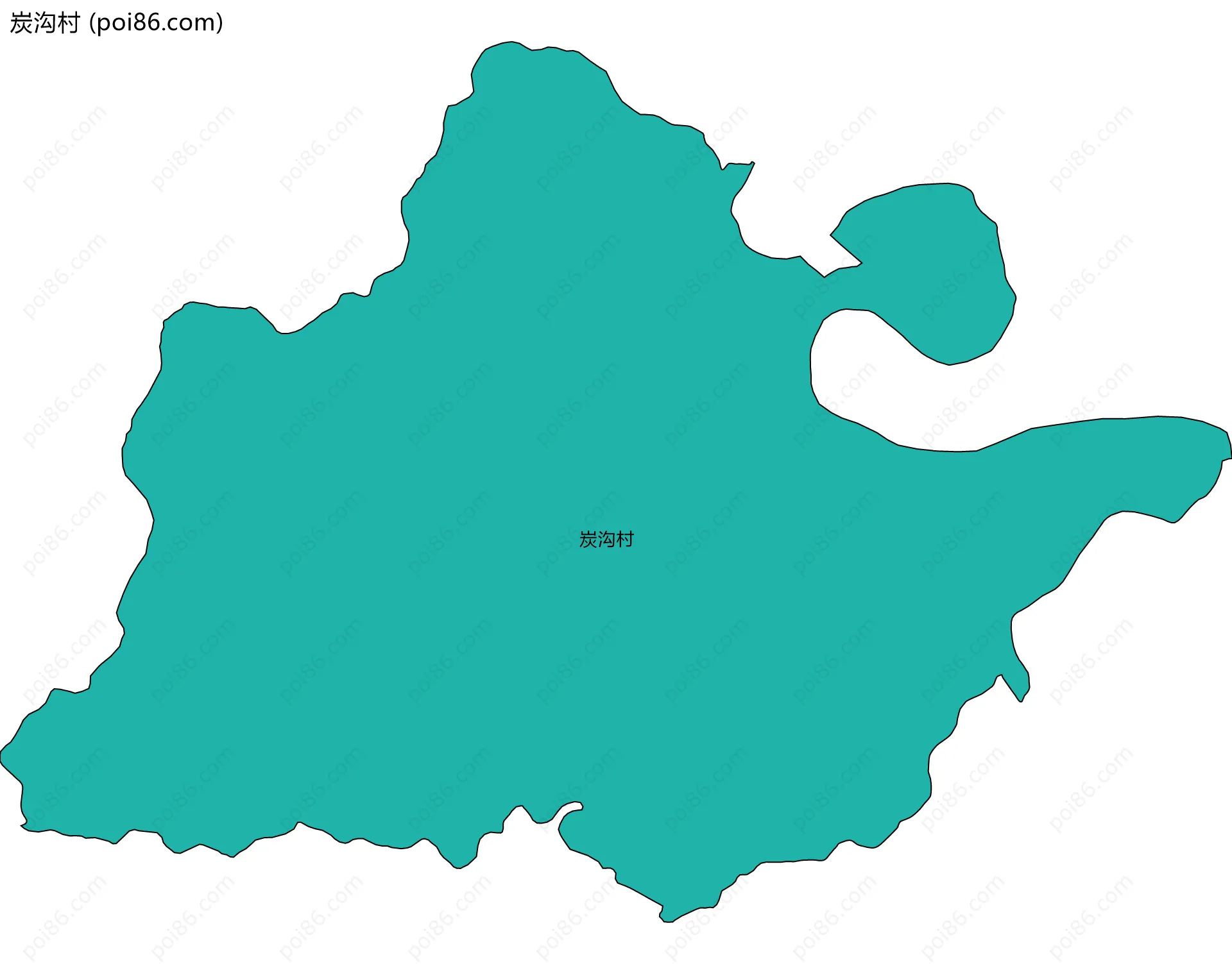 炭沟村边界地图