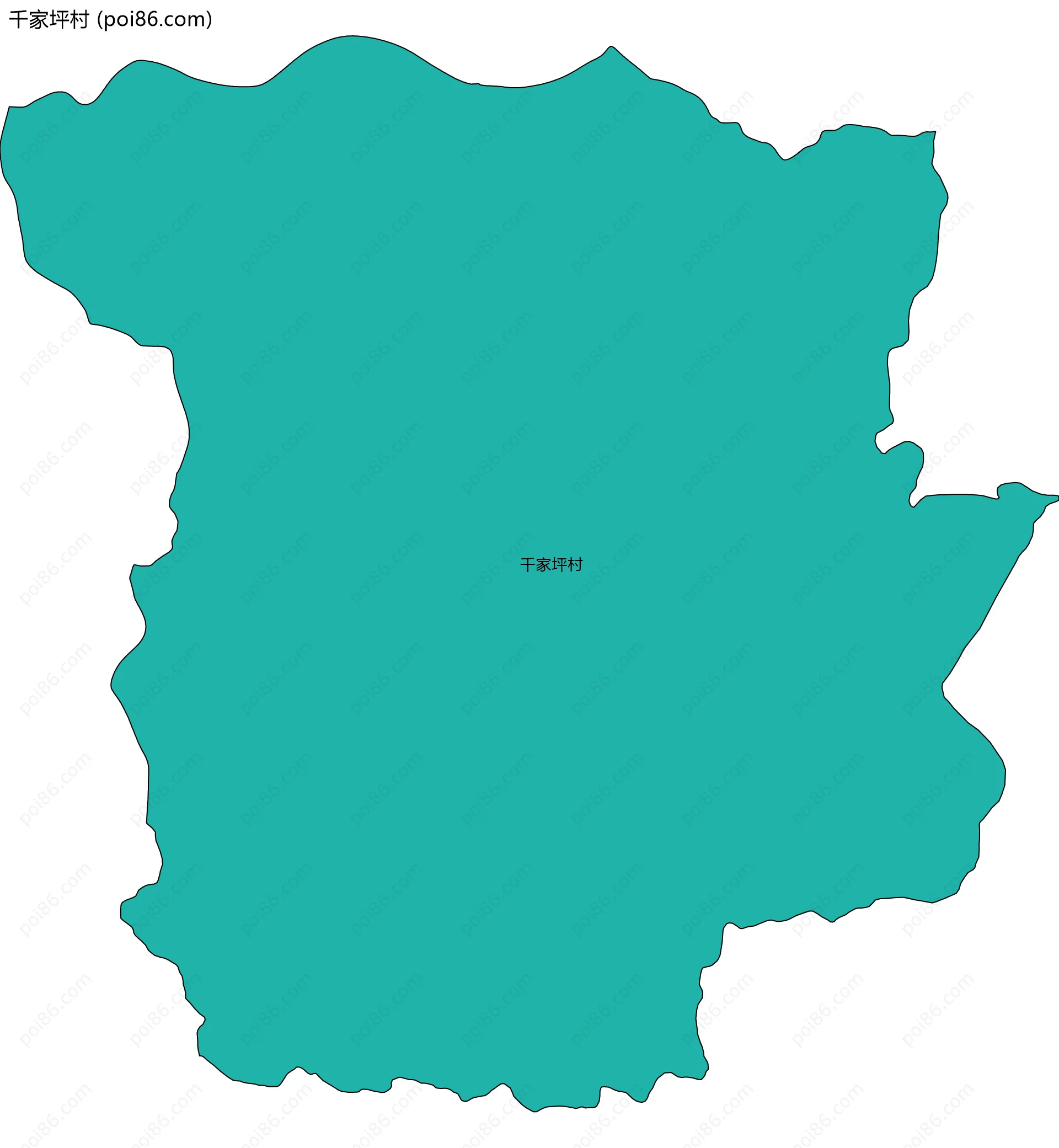 千家坪村边界地图