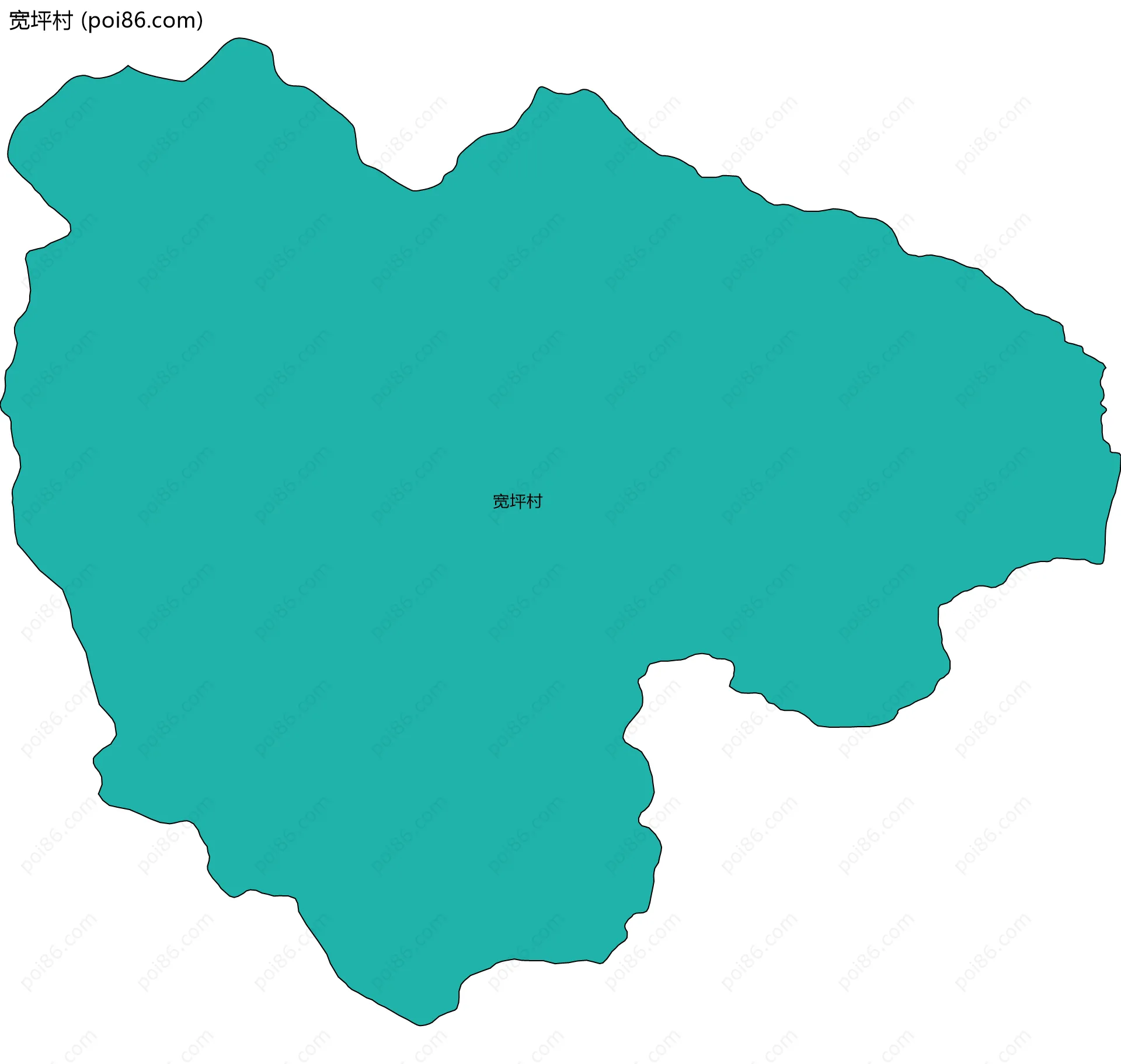 宽坪村边界地图