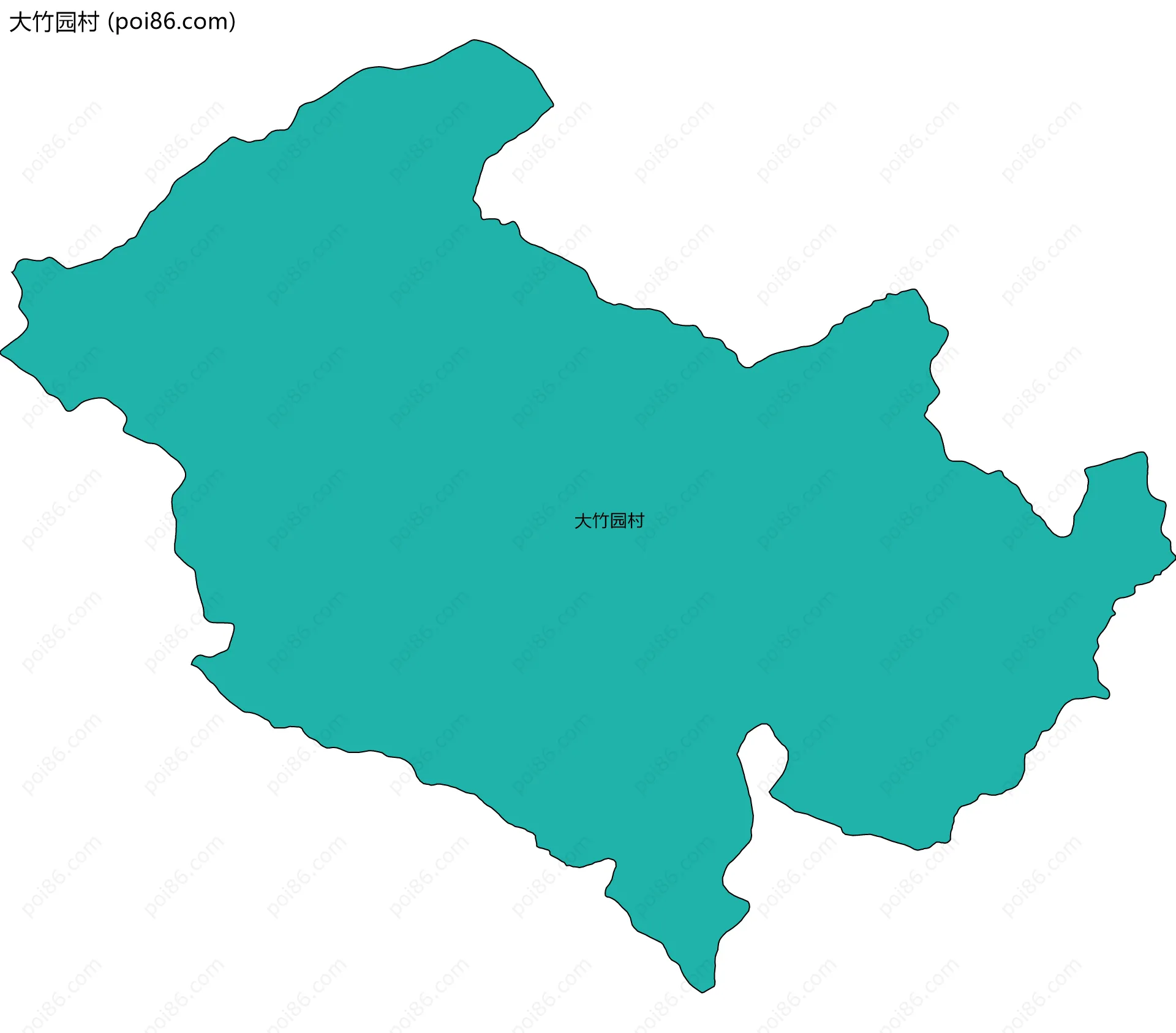 大竹园村边界地图