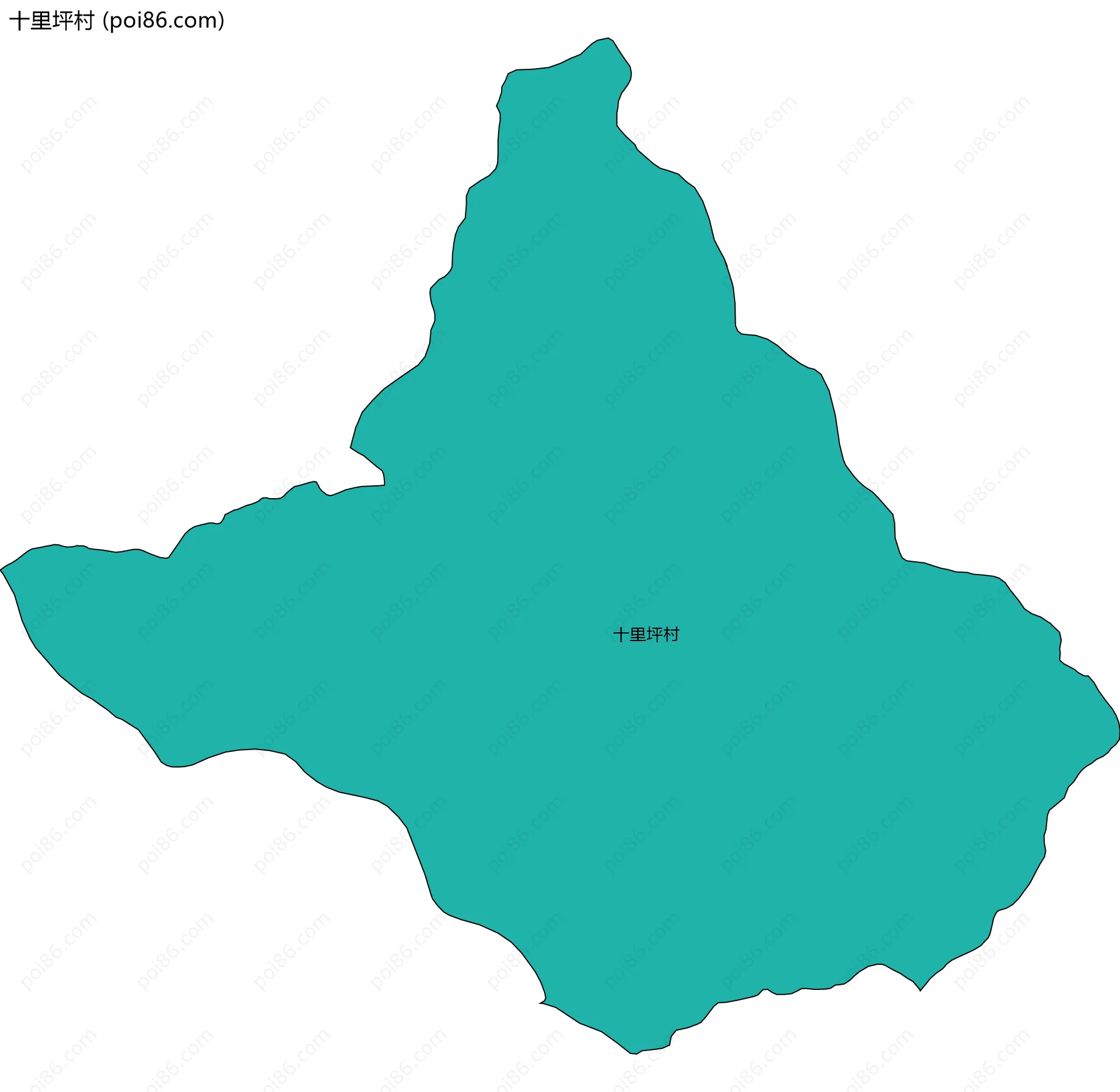 十里坪村边界地图