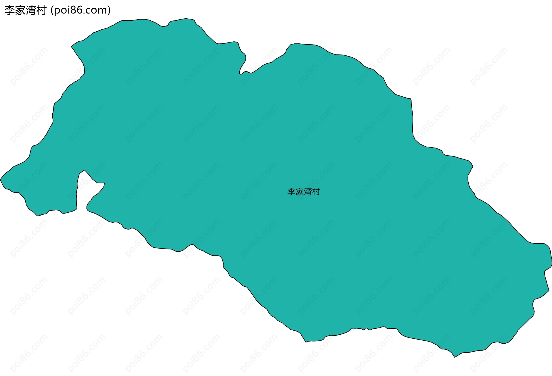 李家湾村边界地图