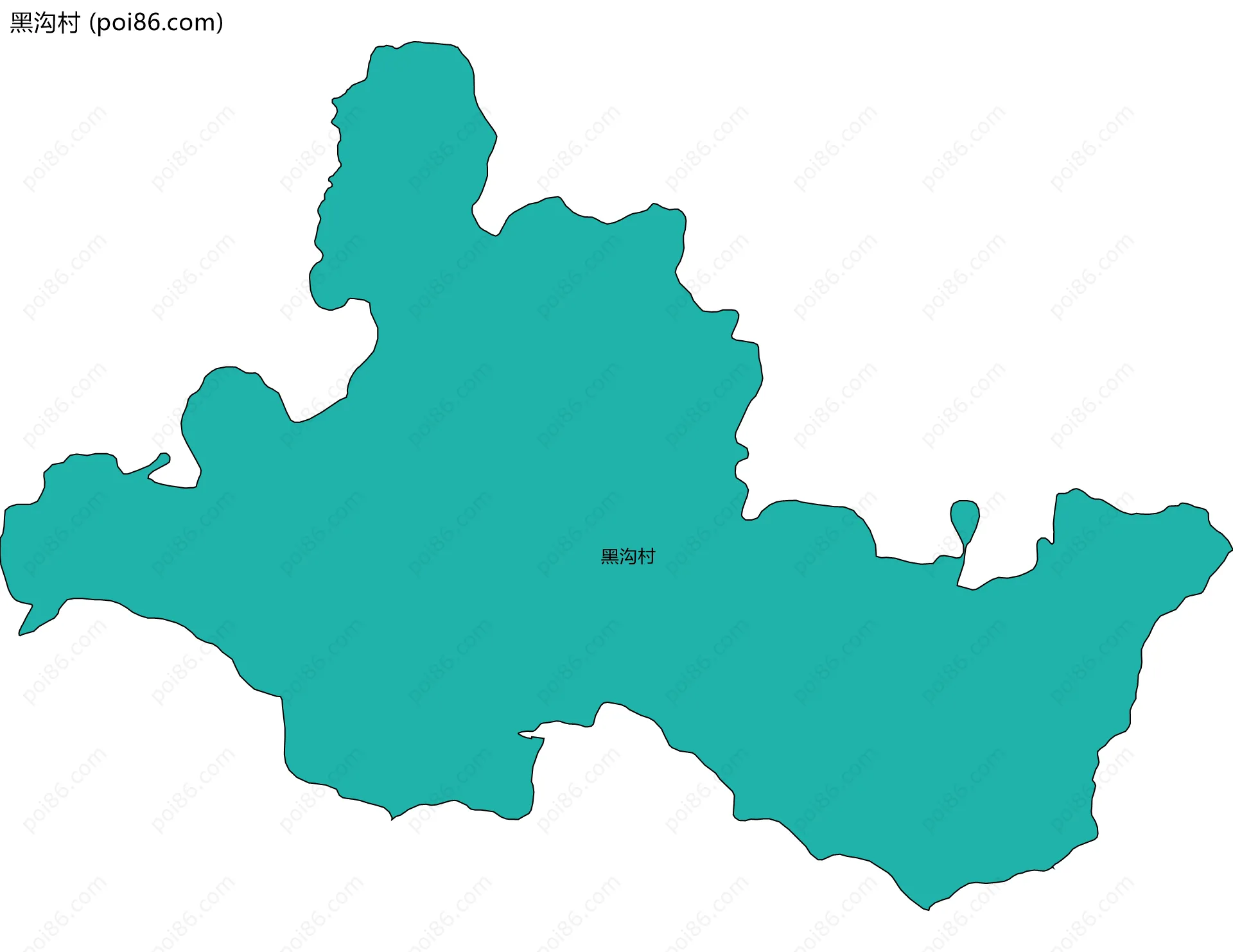 黑沟村边界地图