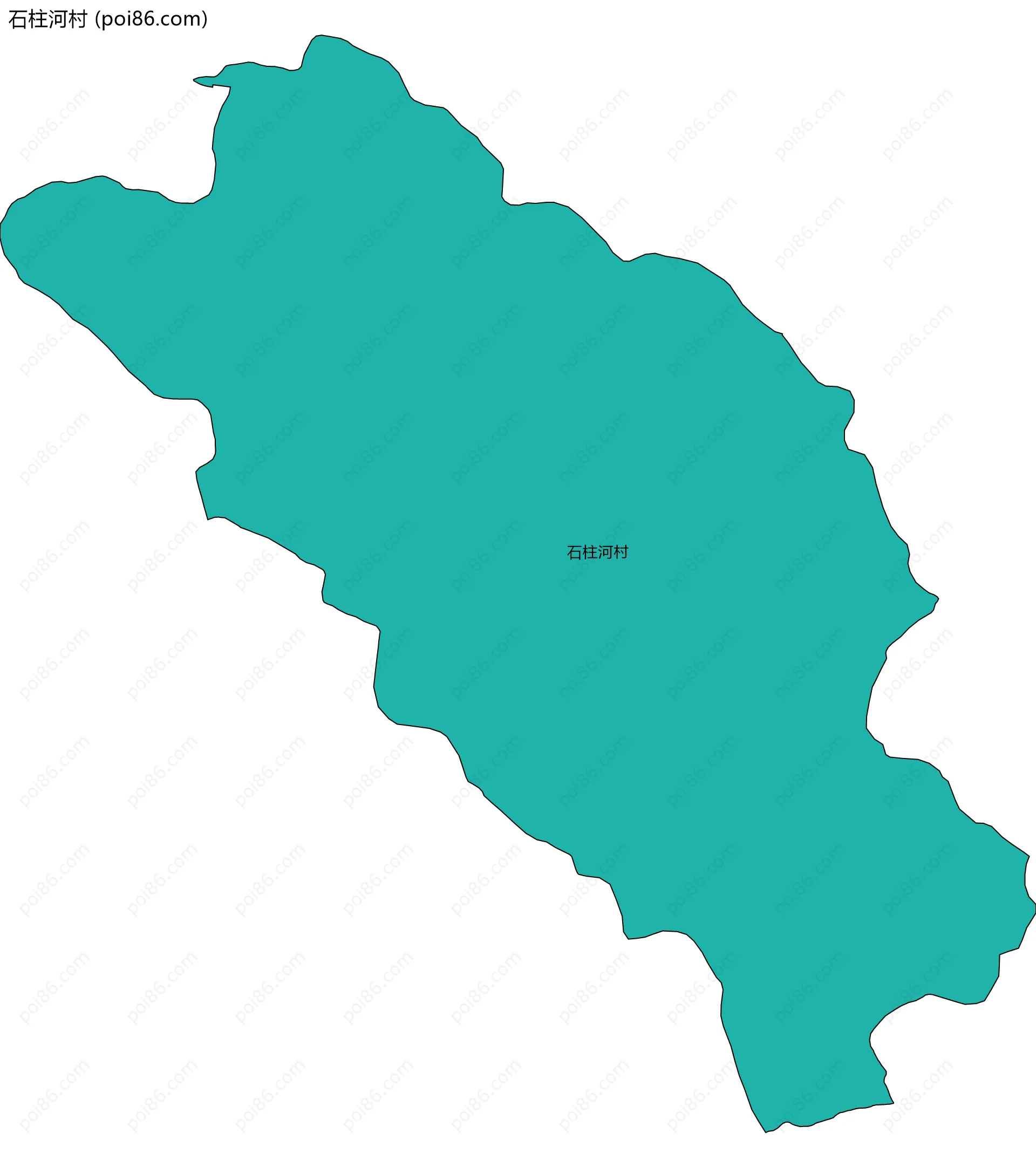 石柱河村边界地图