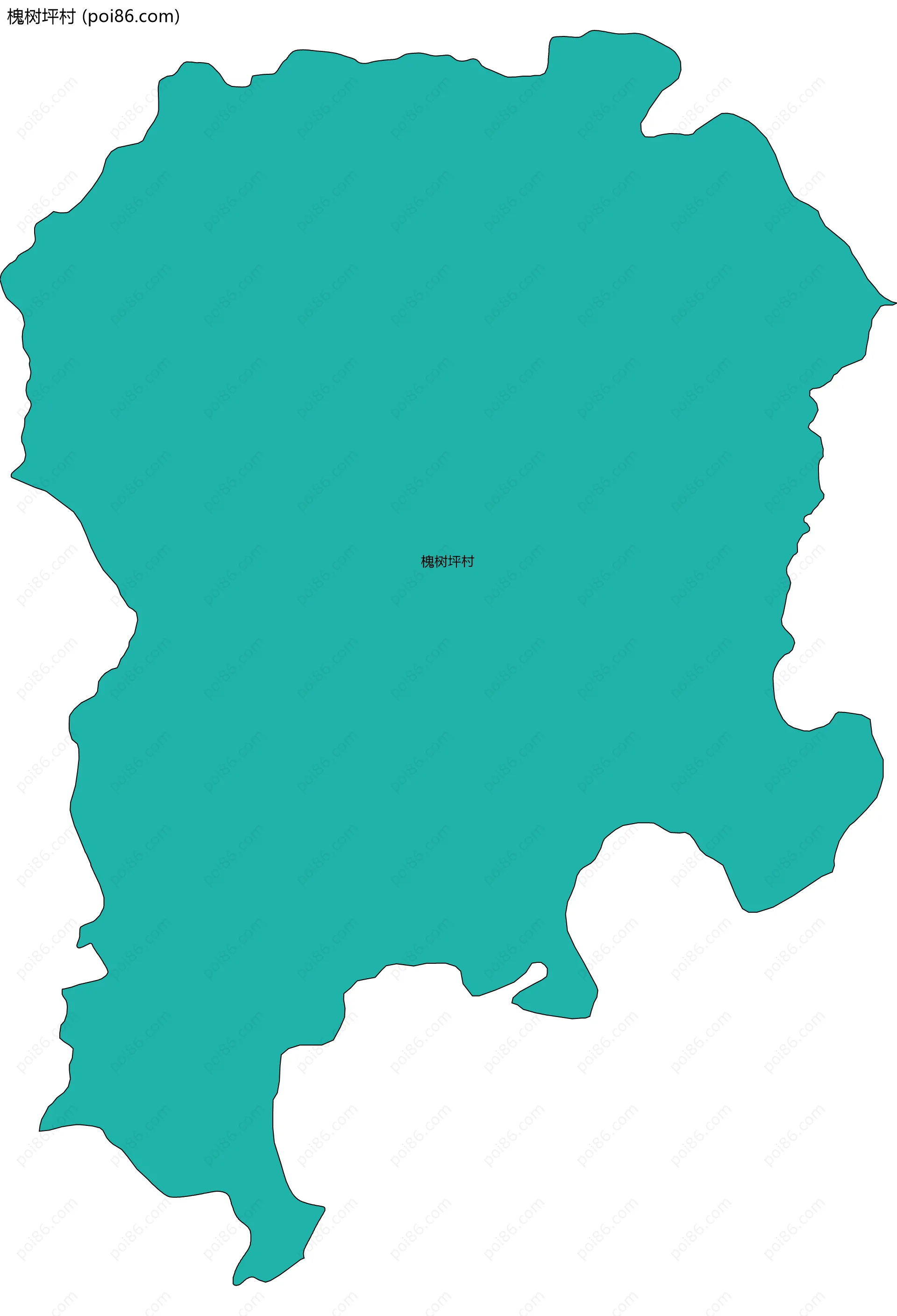 槐树坪村边界地图