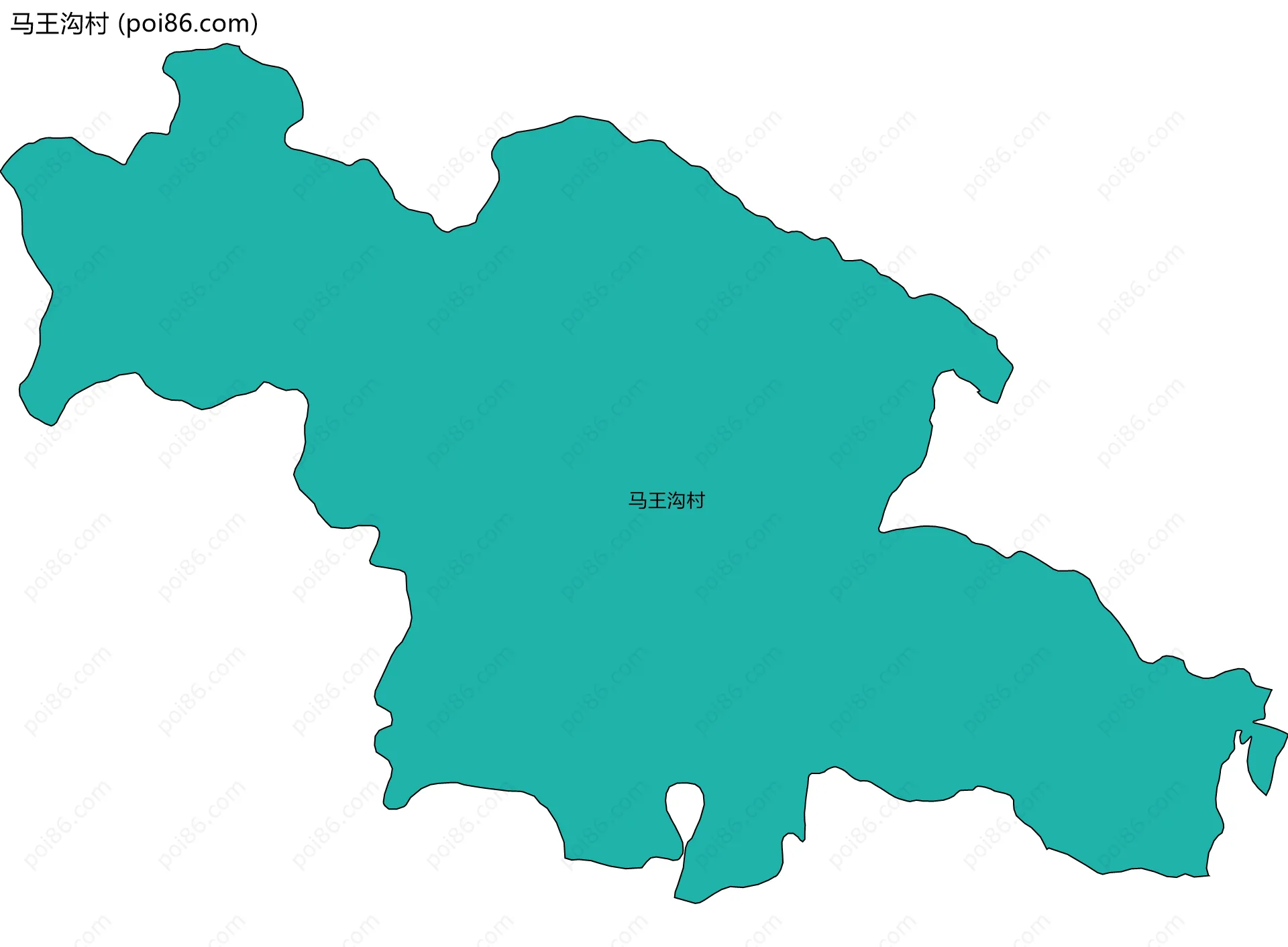 马王沟村边界地图