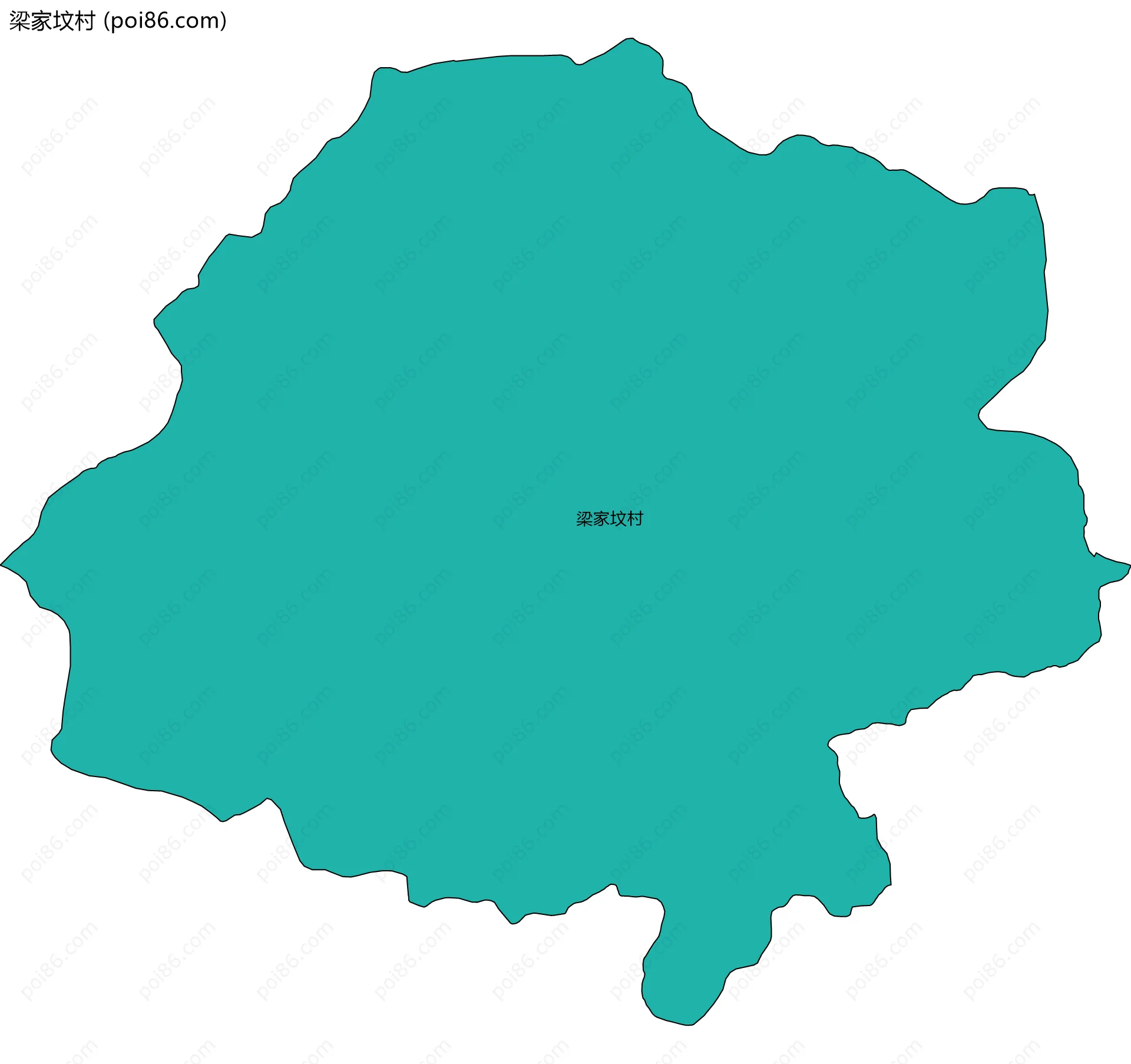 梁家坟村边界地图