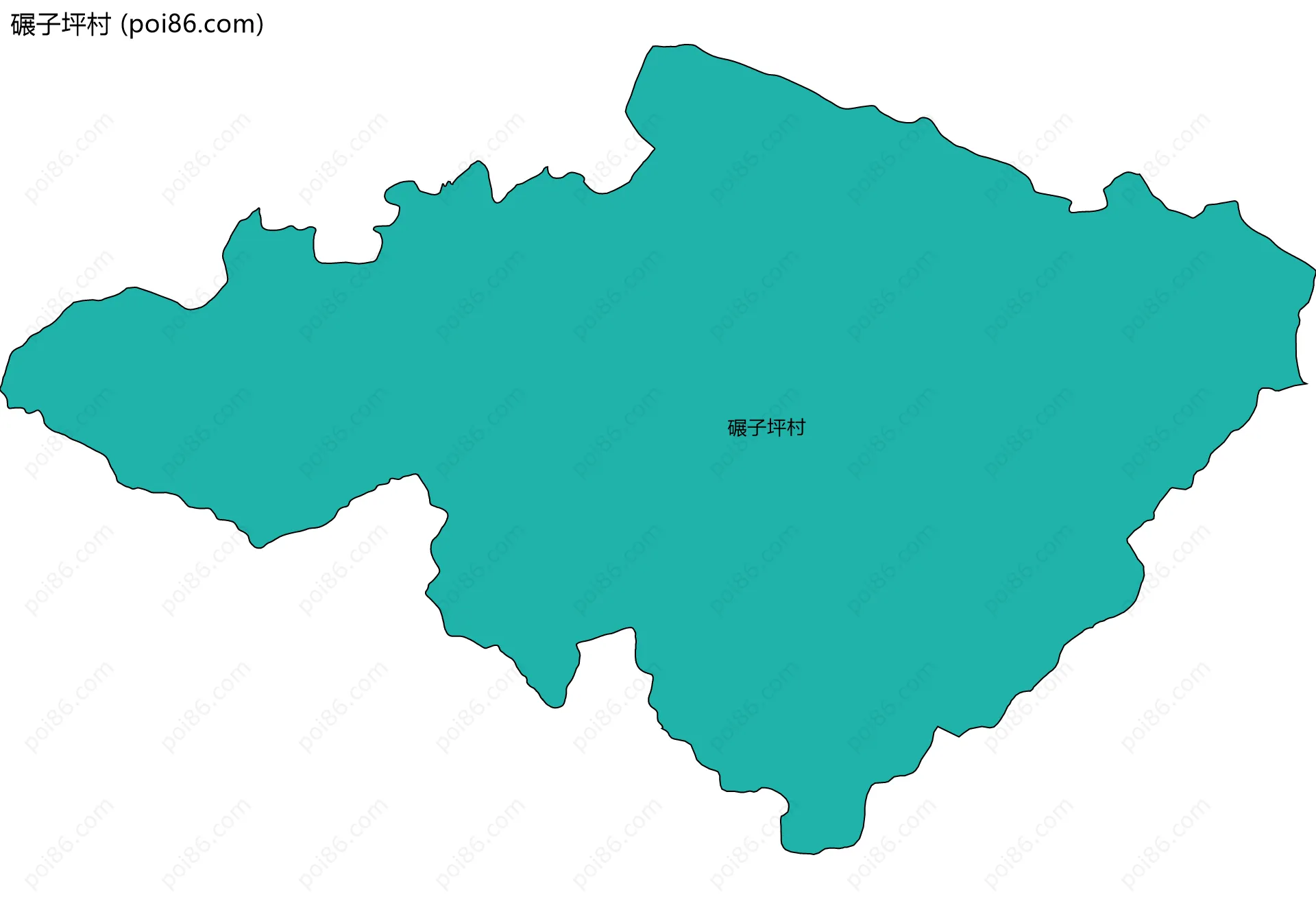 碾子坪村边界地图