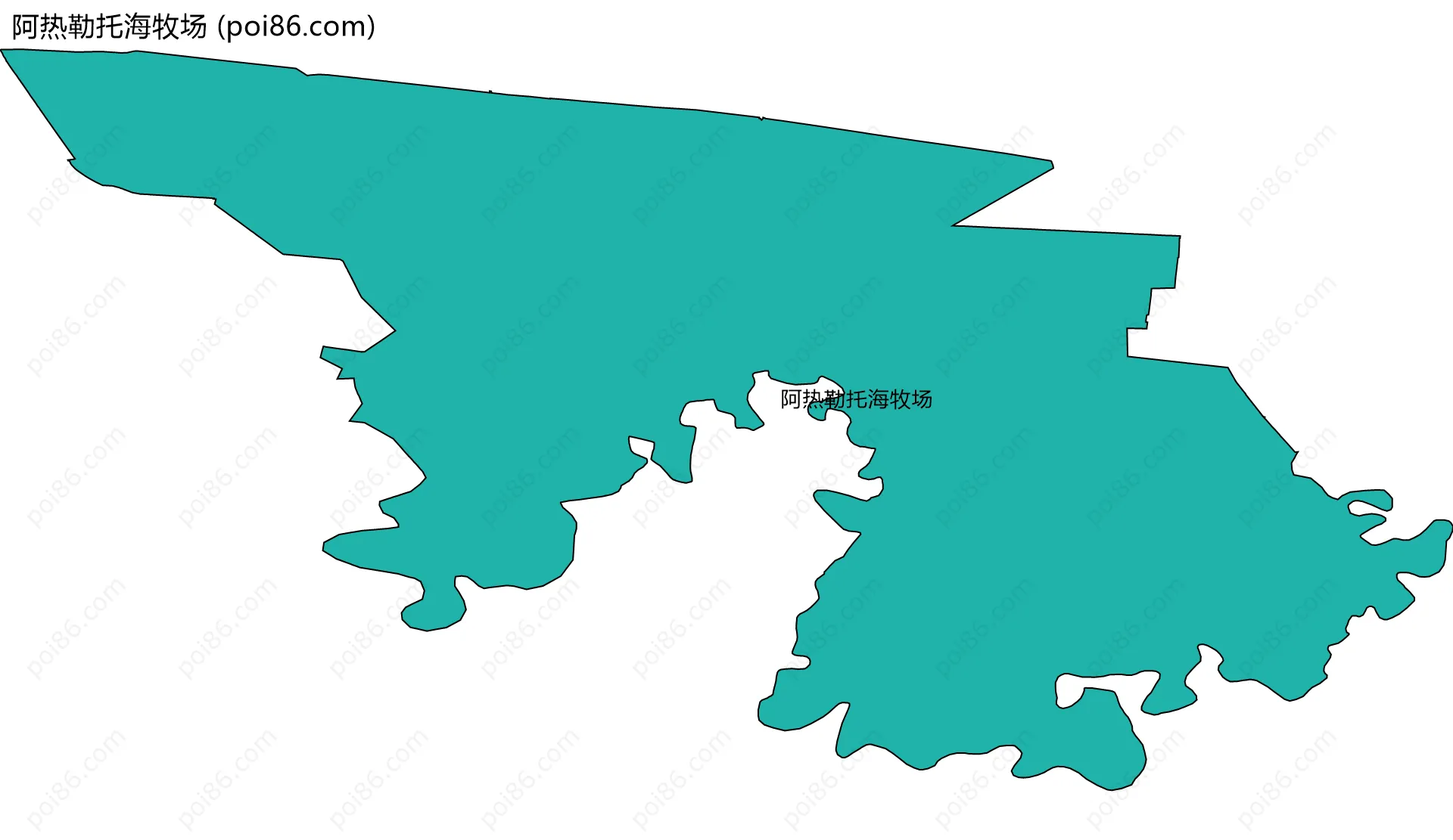 阿热勒托海牧场边界地图