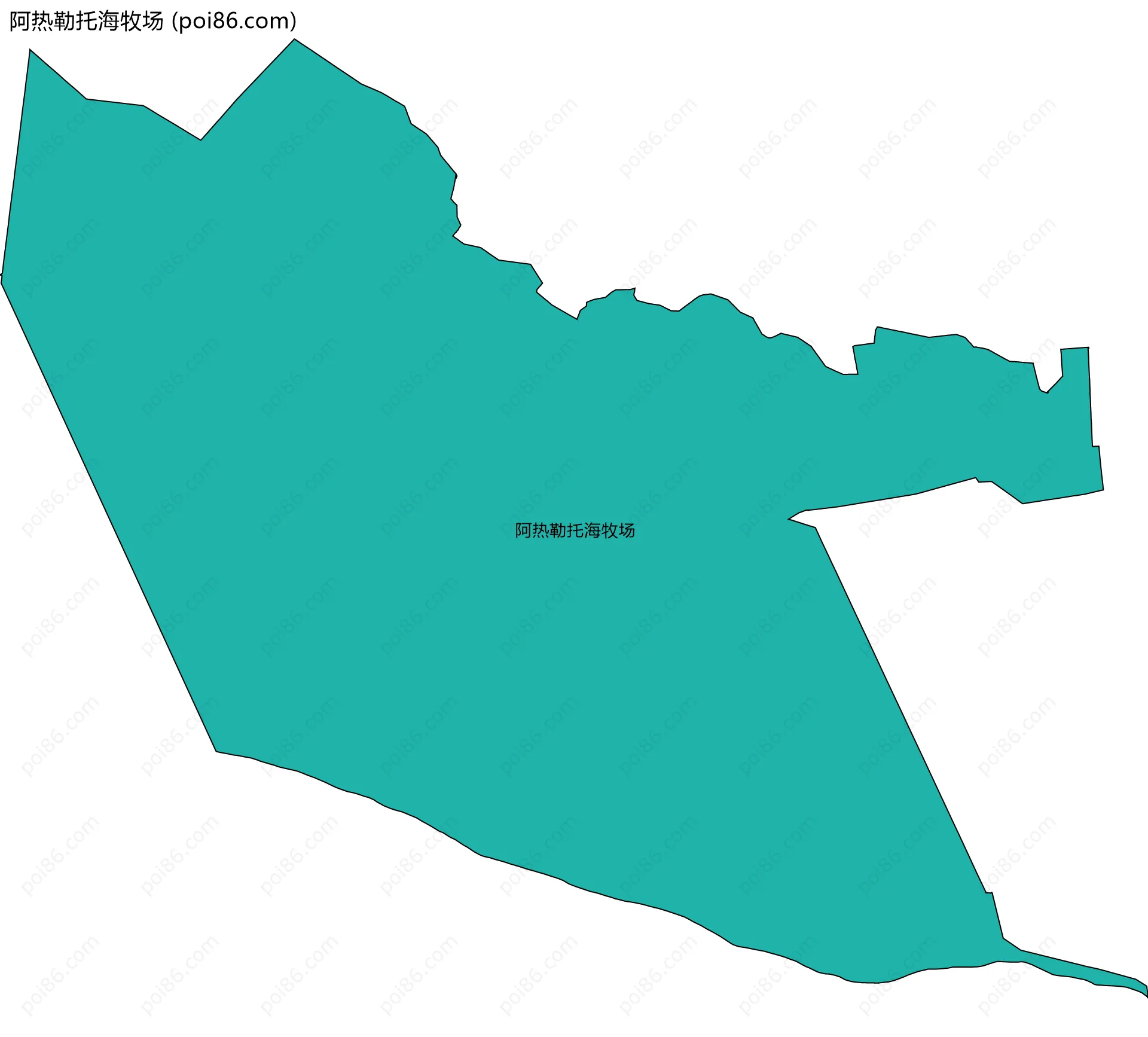 阿热勒托海牧场边界地图