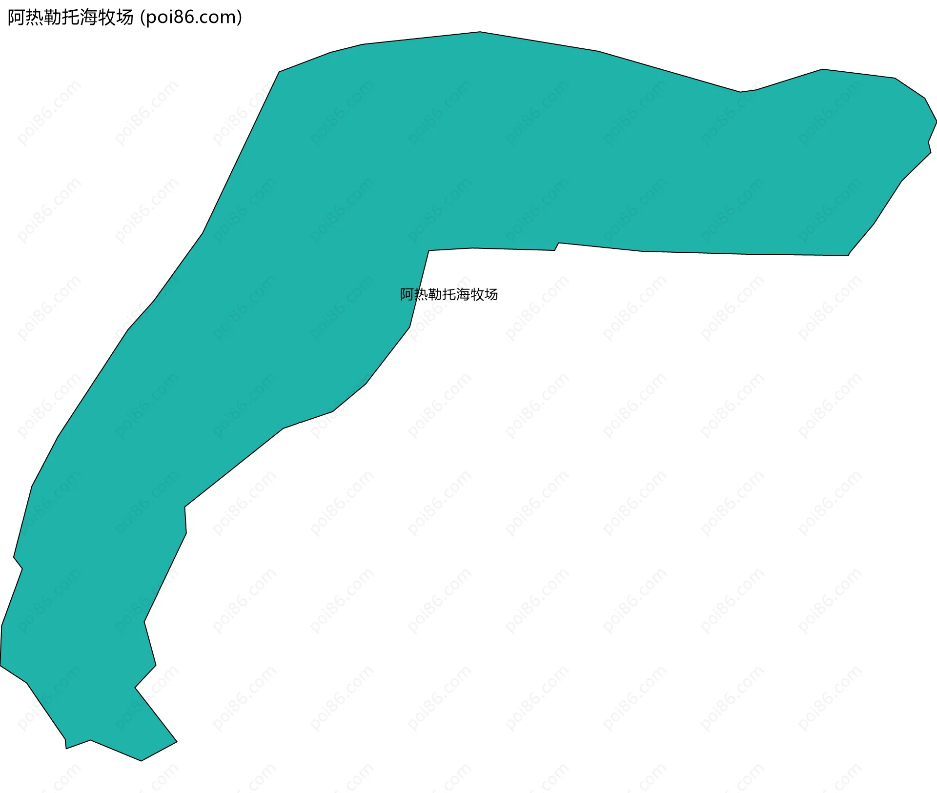 阿热勒托海牧场边界地图