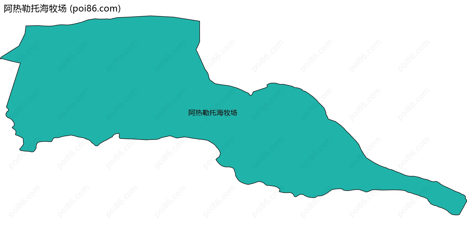 阿热勒托海牧场边界地图