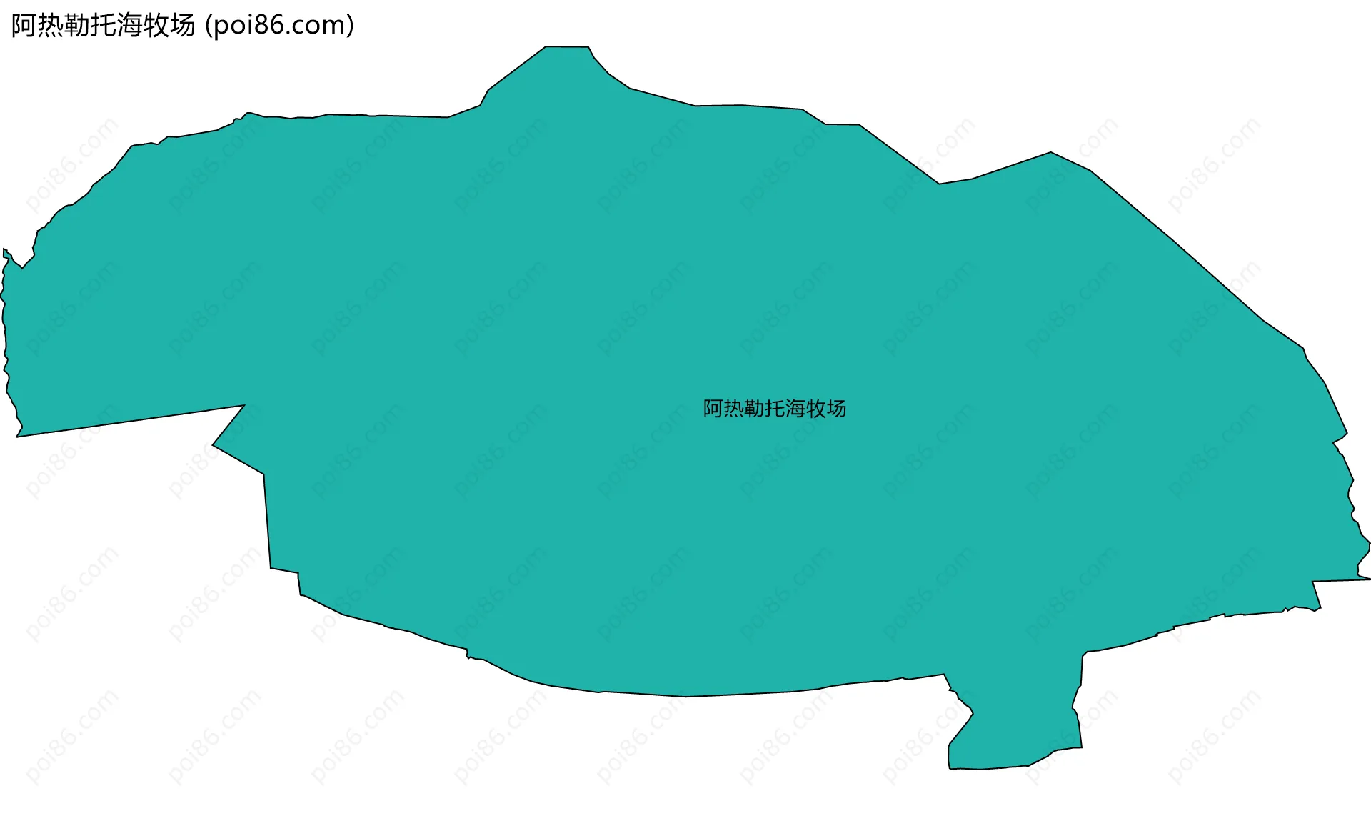 阿热勒托海牧场边界地图