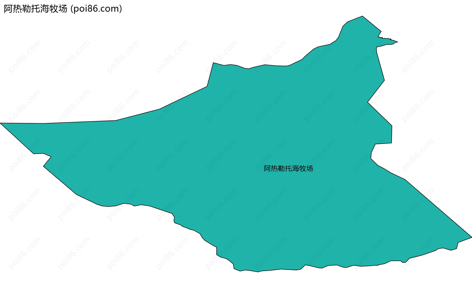 阿热勒托海牧场边界地图