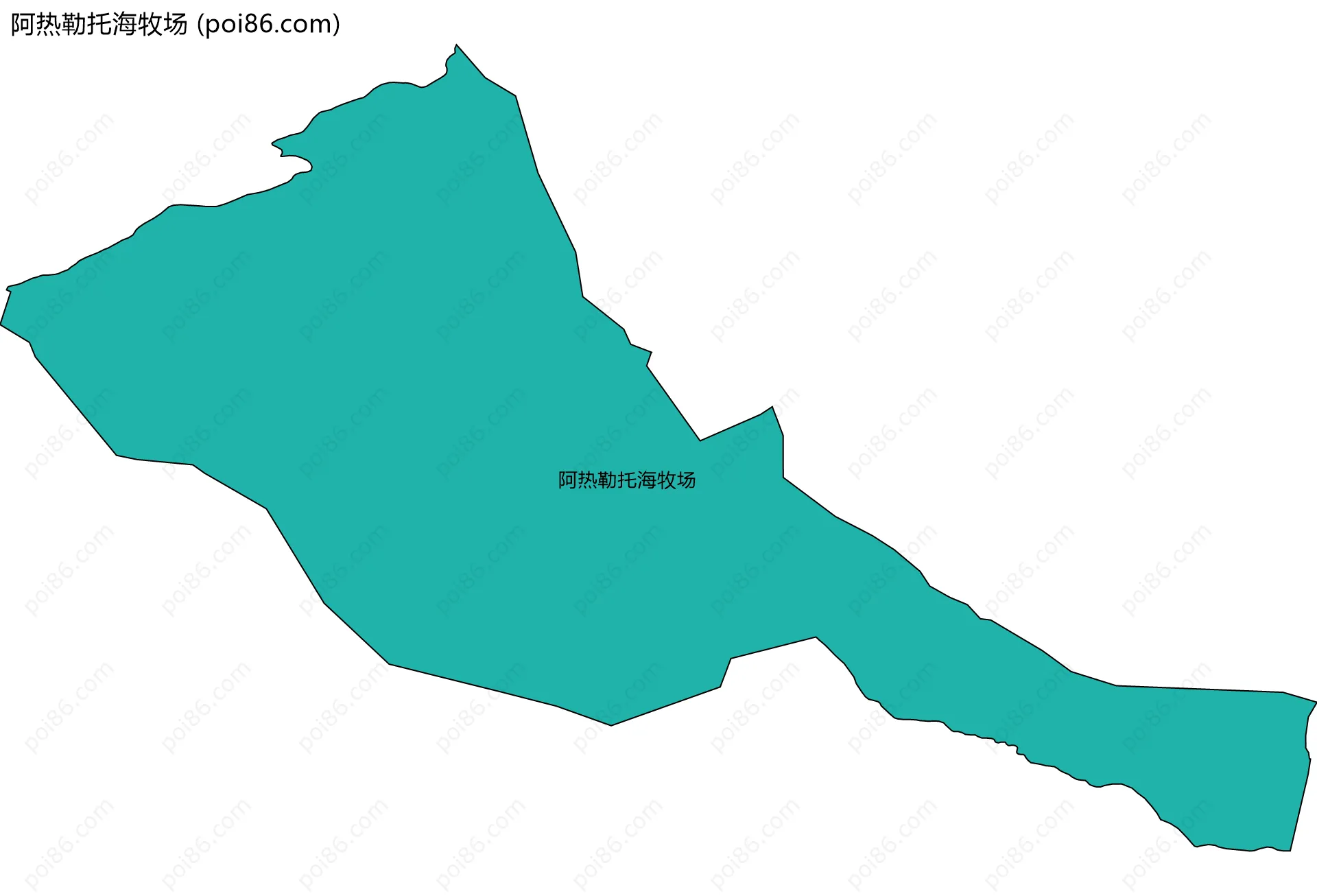 阿热勒托海牧场边界地图