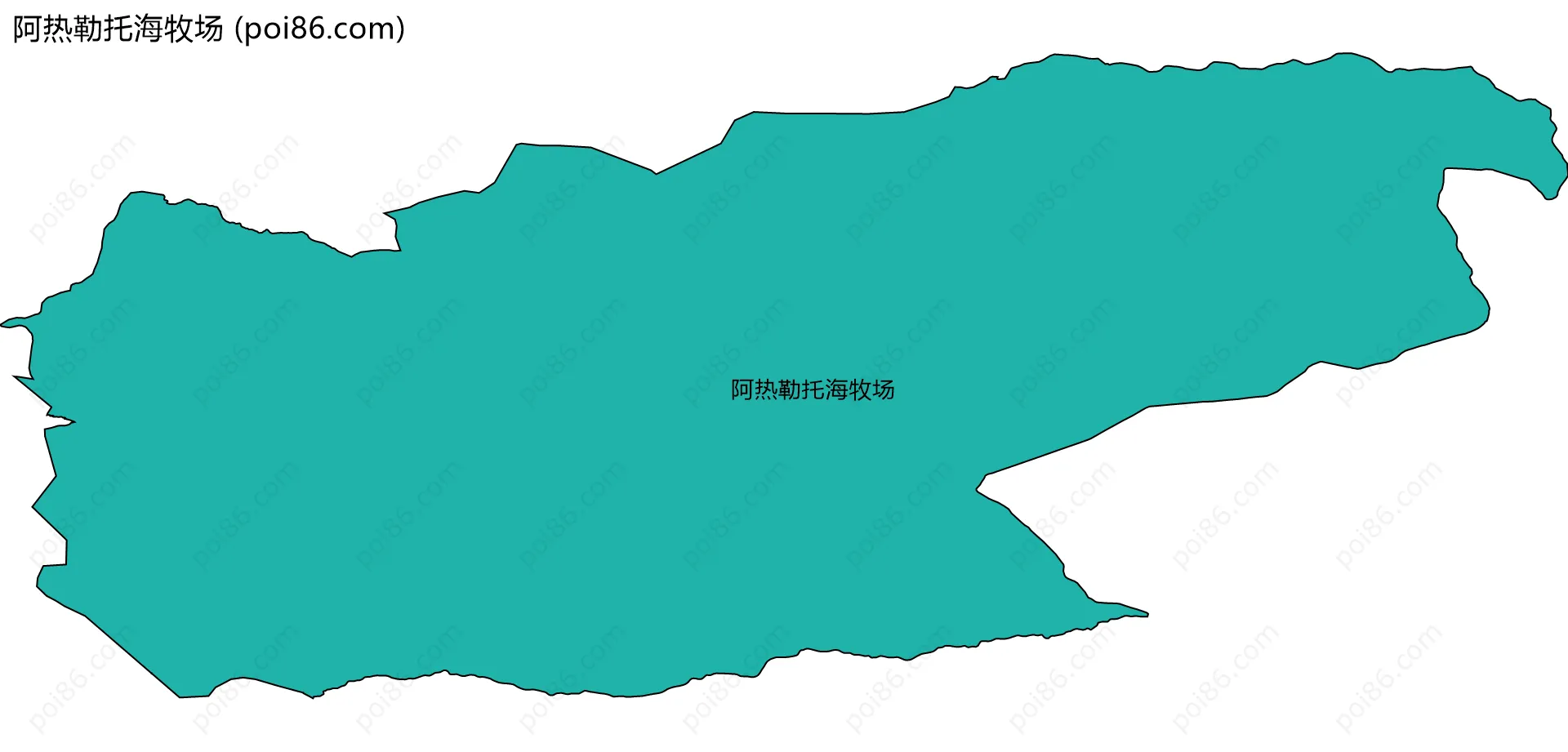 阿热勒托海牧场边界地图