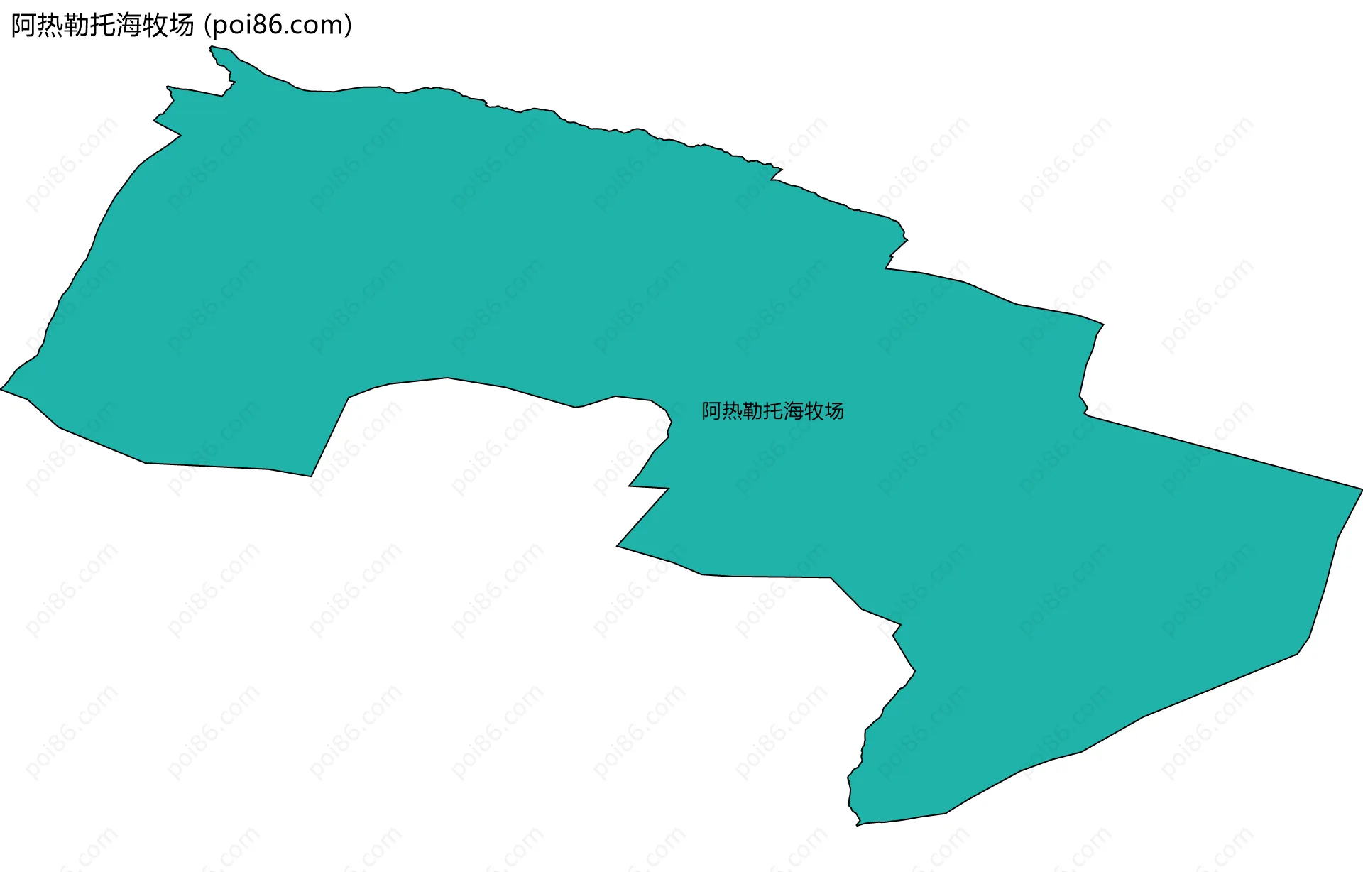 阿热勒托海牧场边界地图