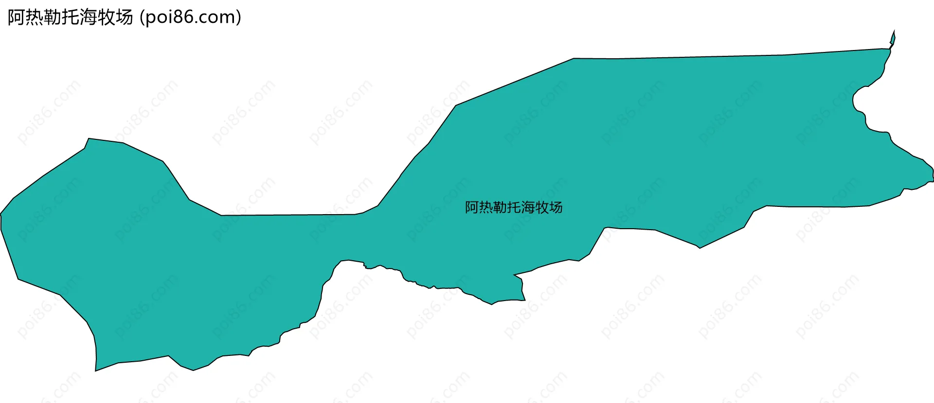 阿热勒托海牧场边界地图