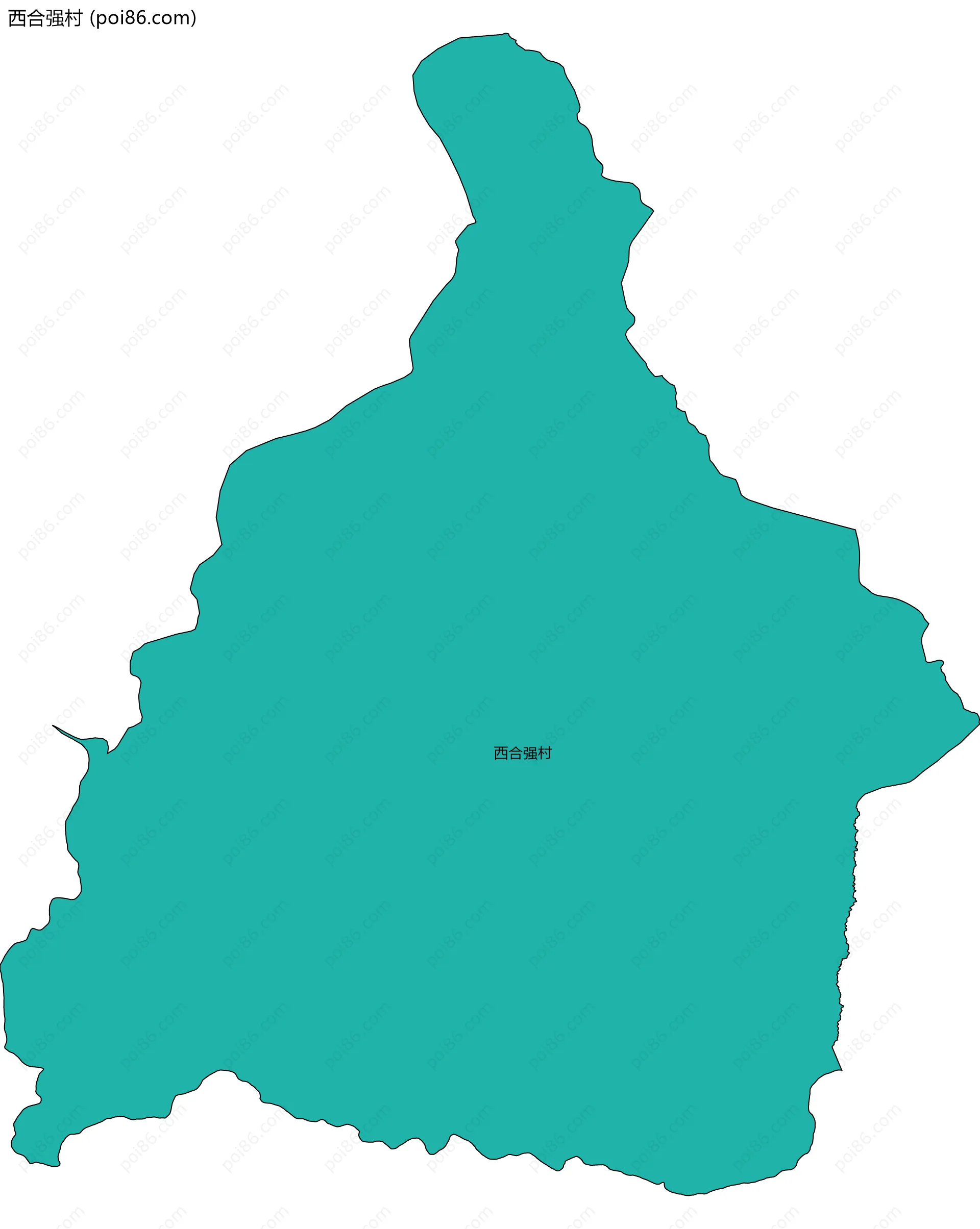 西合强村边界地图