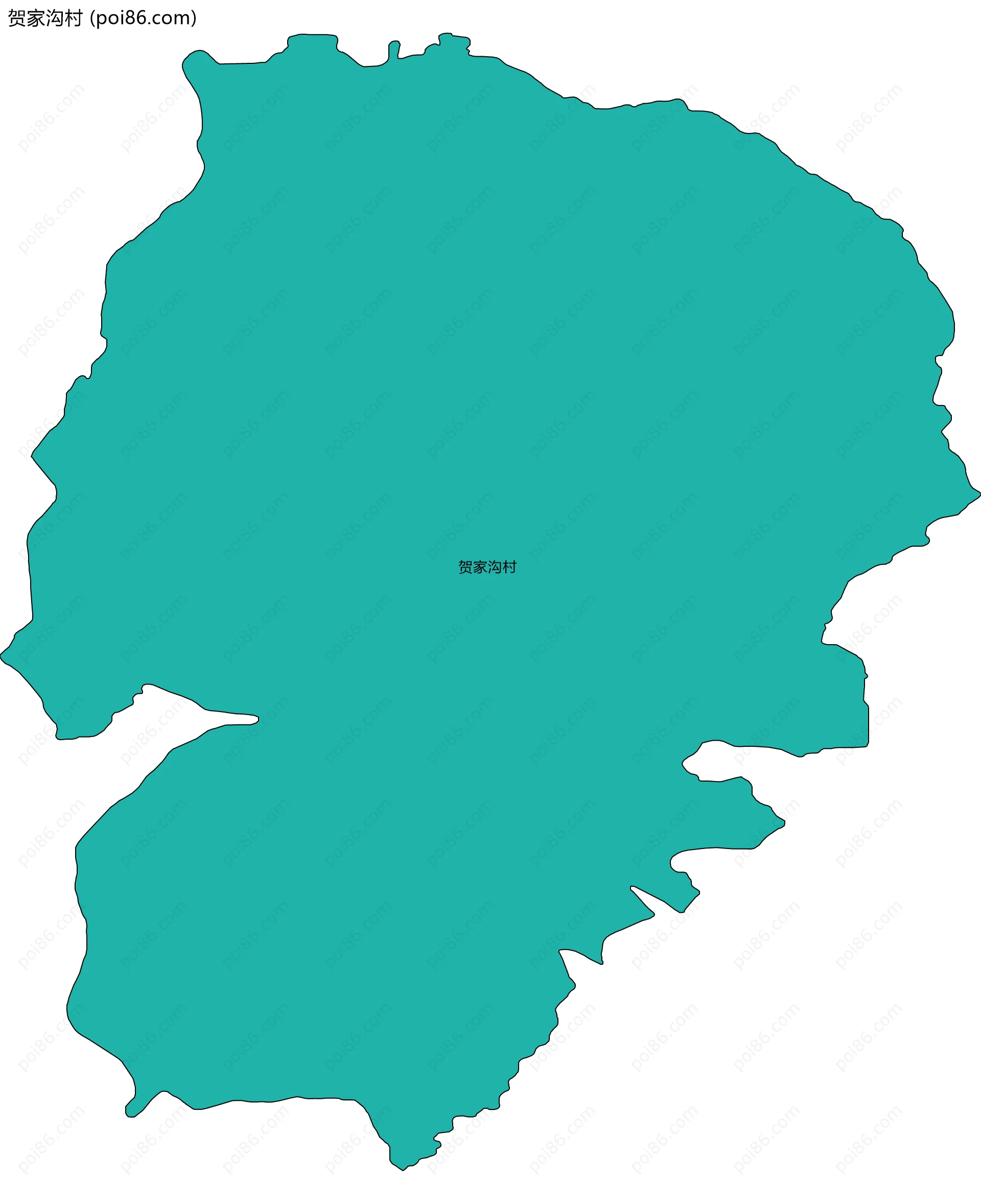 贺家沟村边界地图