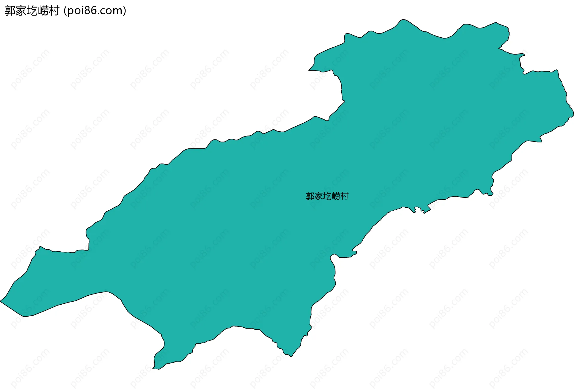 郭家圪崂村边界地图