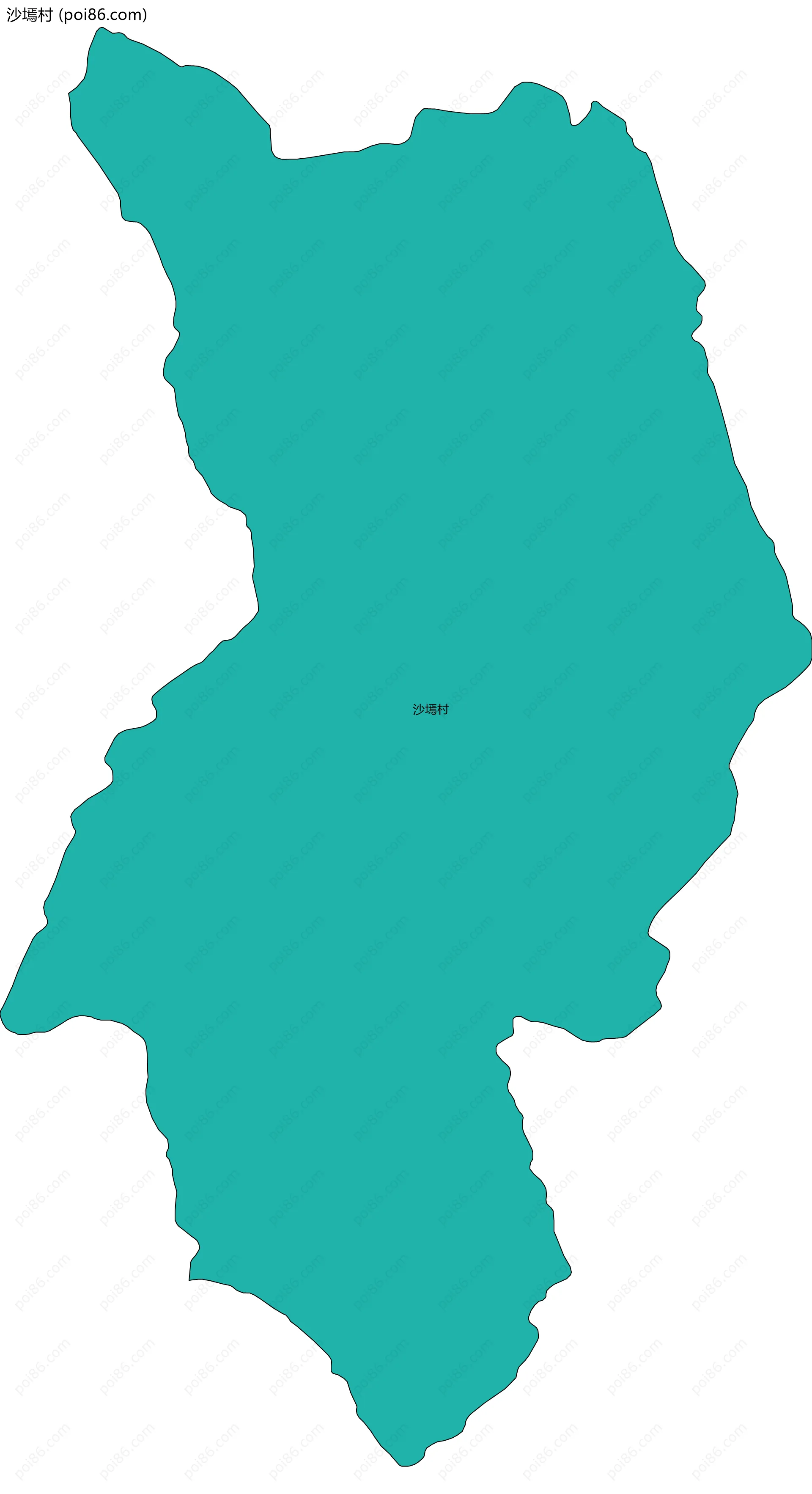 沙墕村边界地图