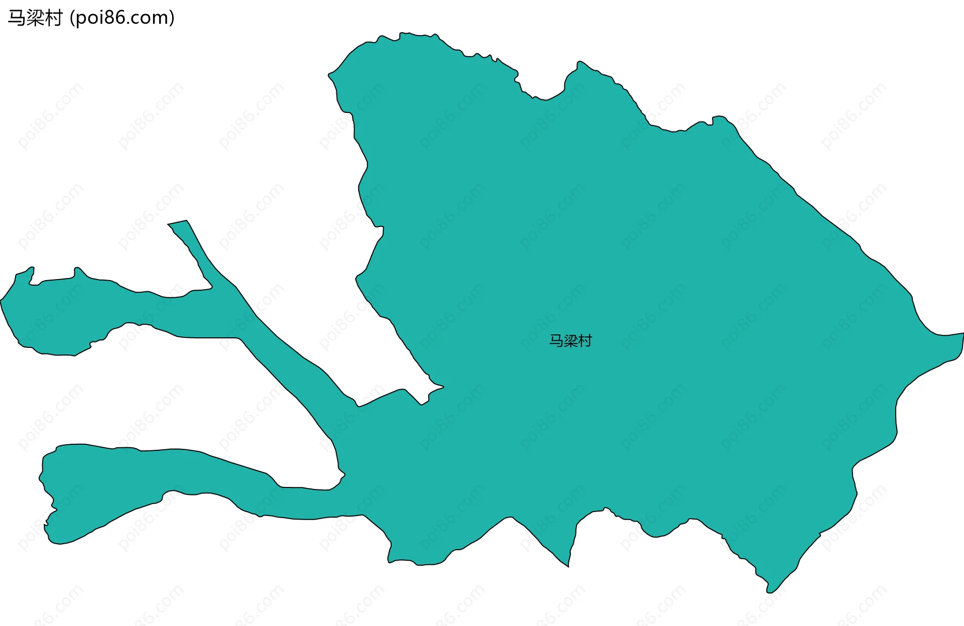 马梁村边界地图