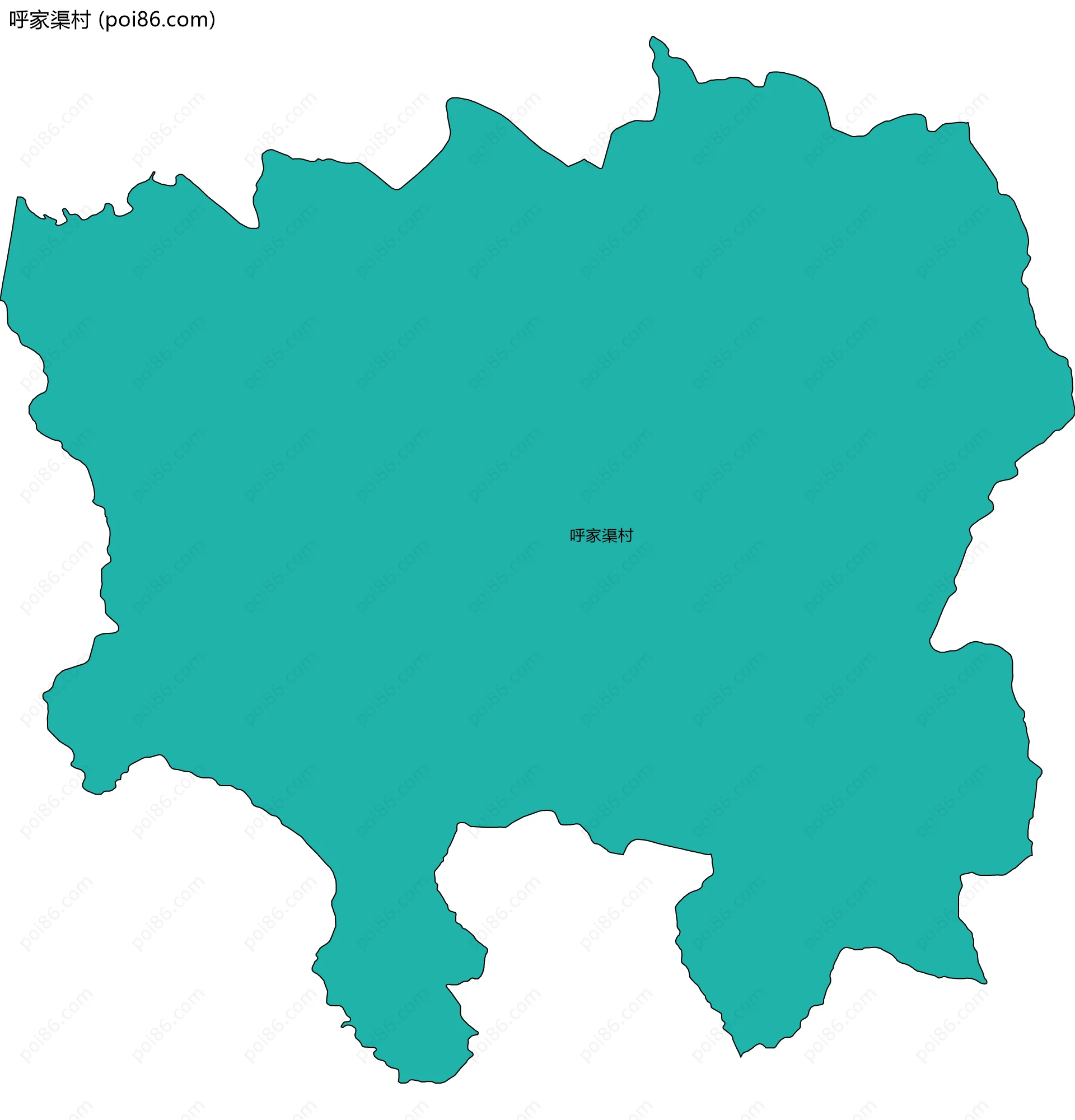 呼家渠村边界地图