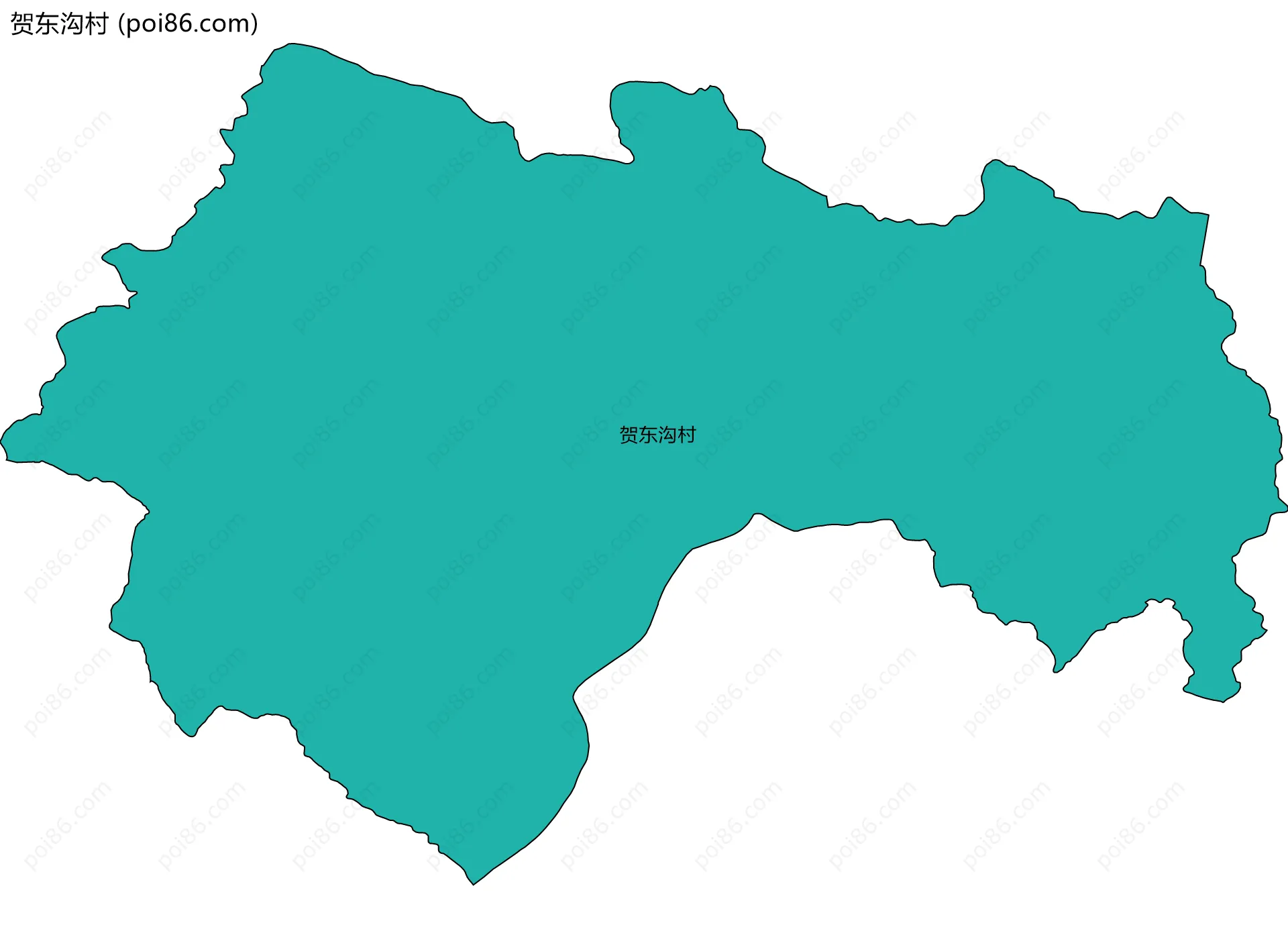 贺东沟村边界地图