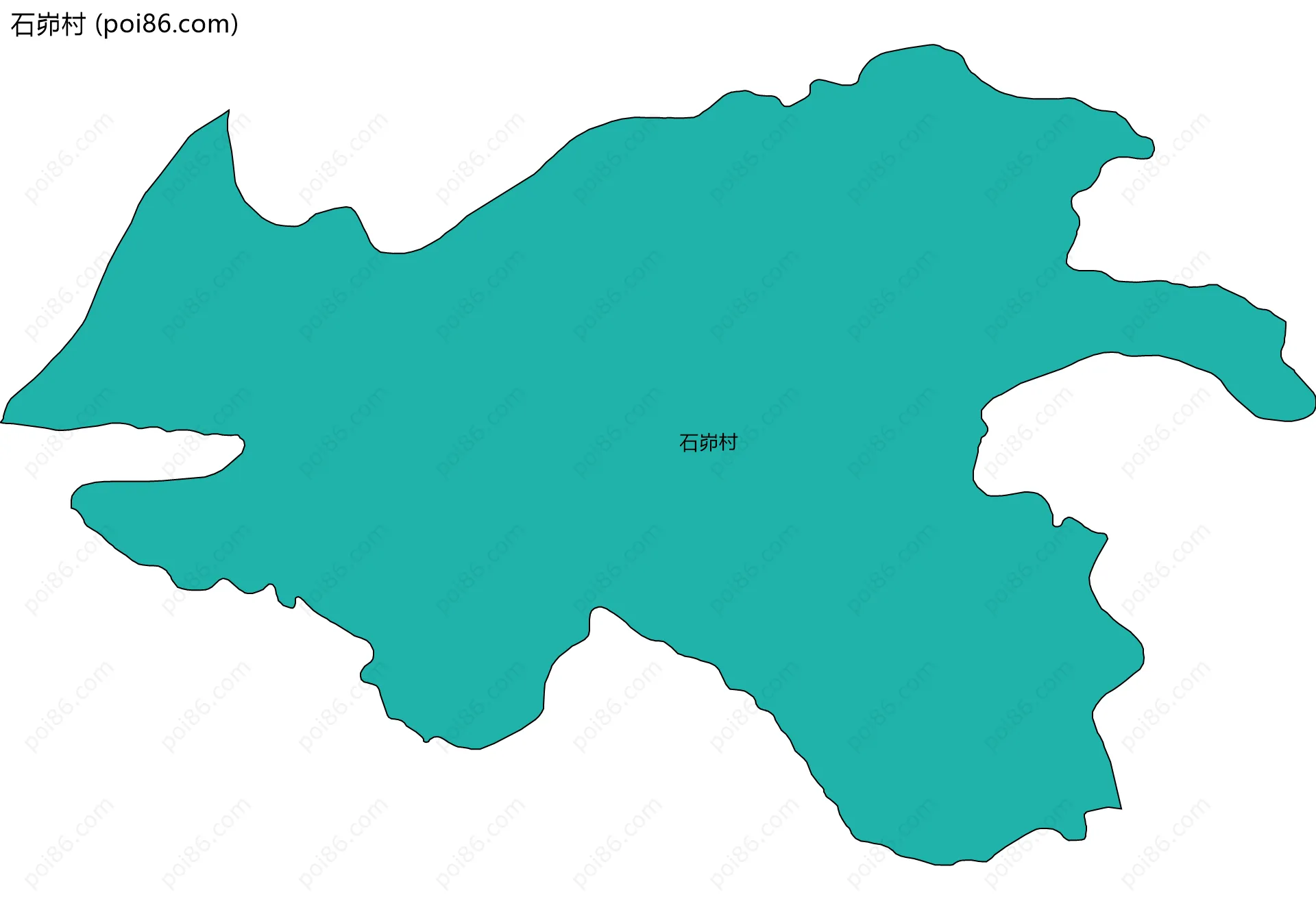 石峁村边界地图
