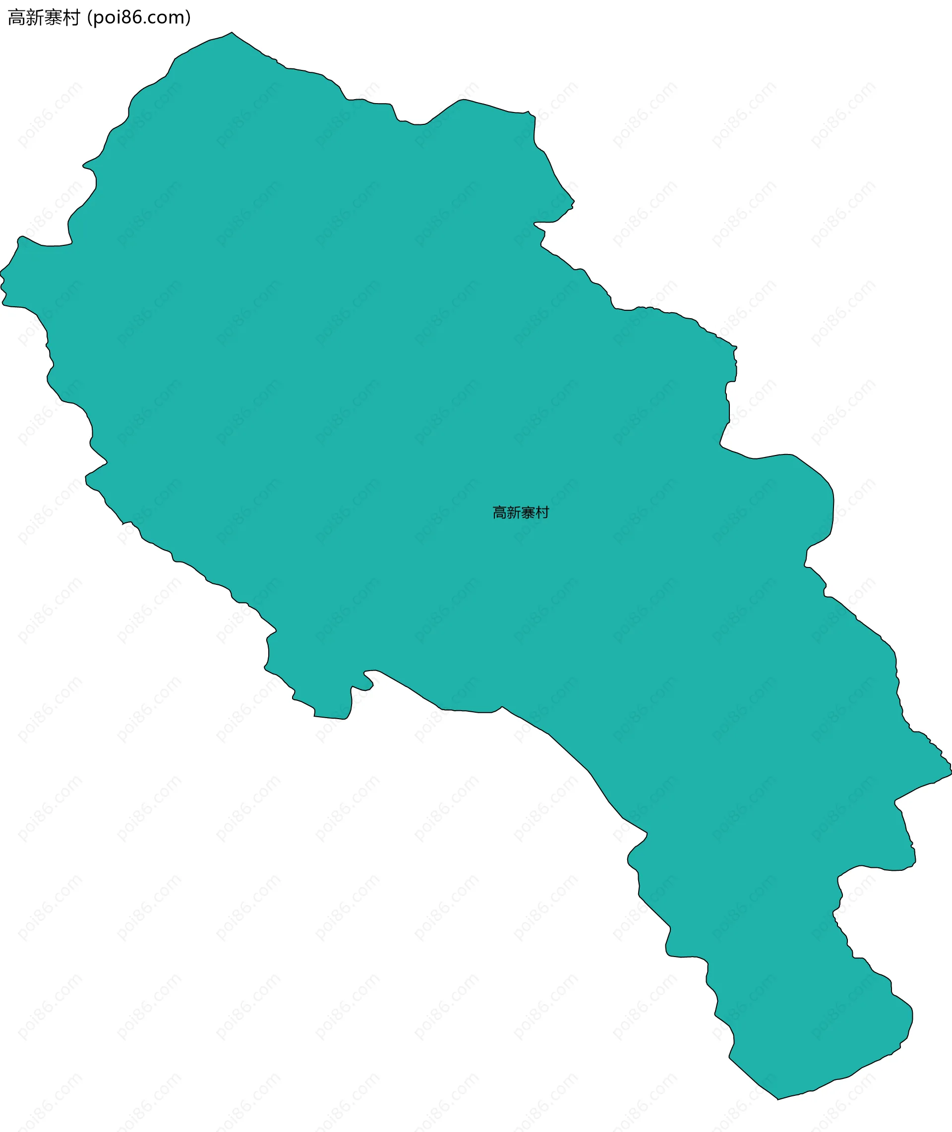 高新寨村边界地图