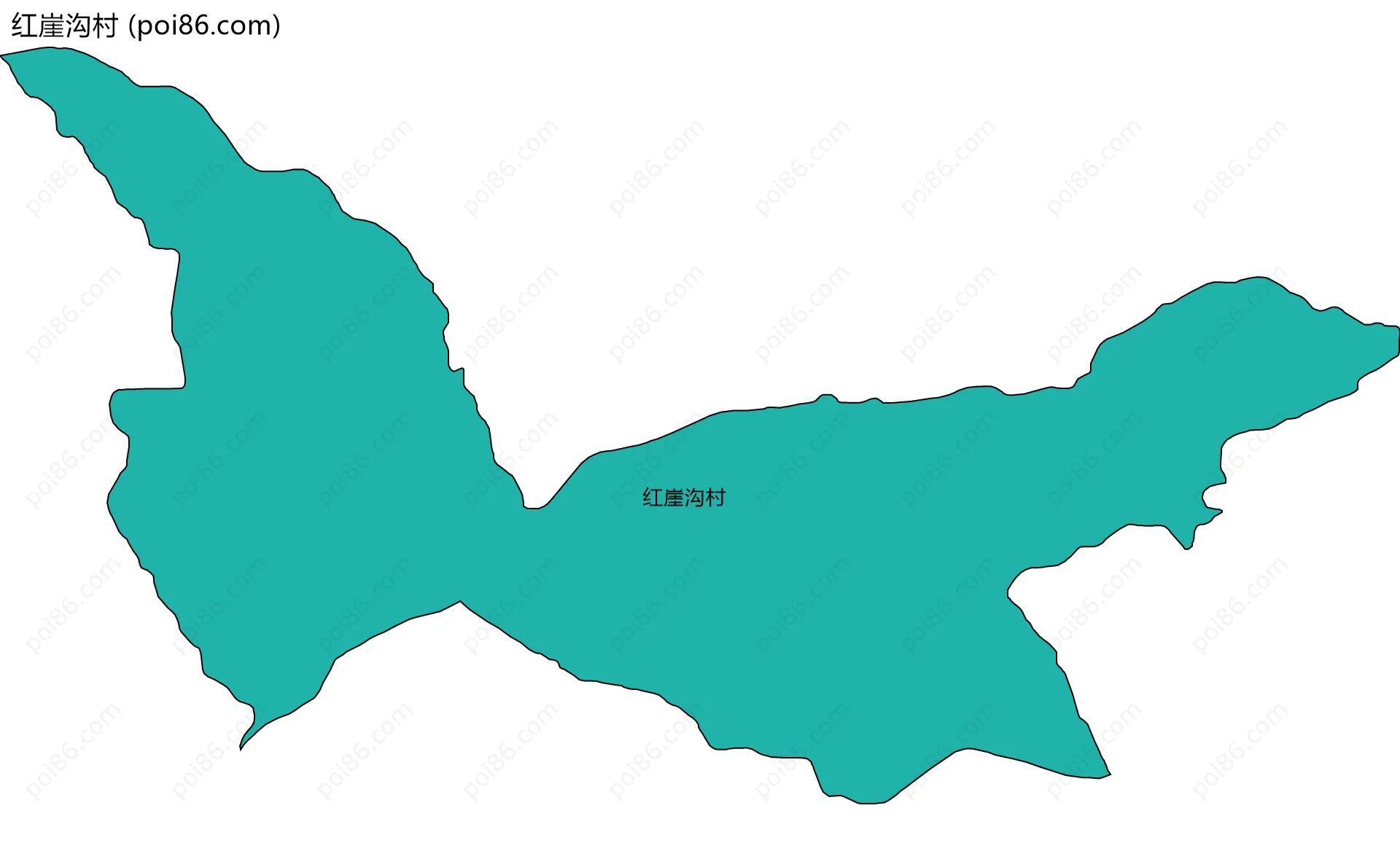 红崖沟村边界地图