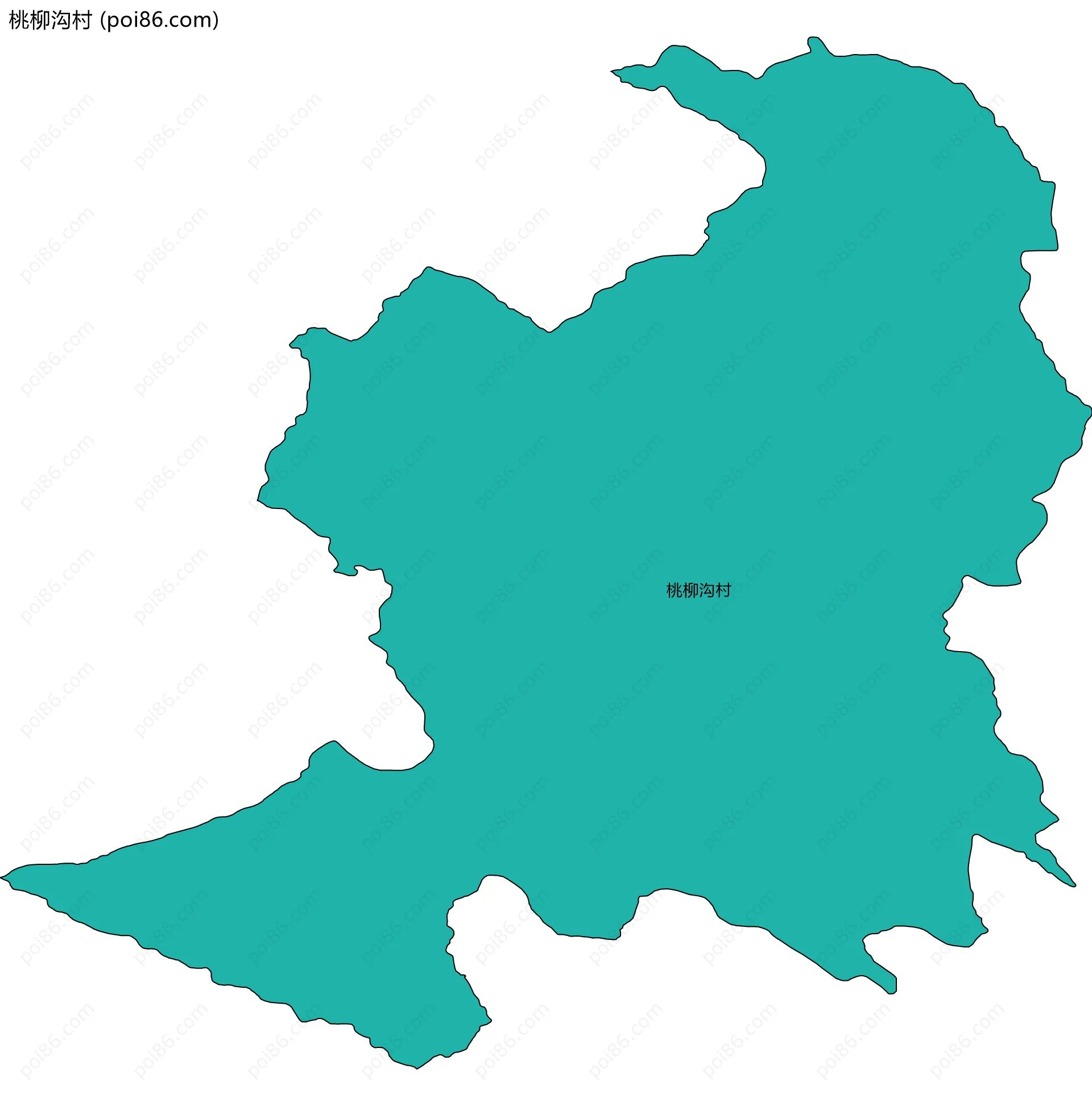 桃柳沟村边界地图