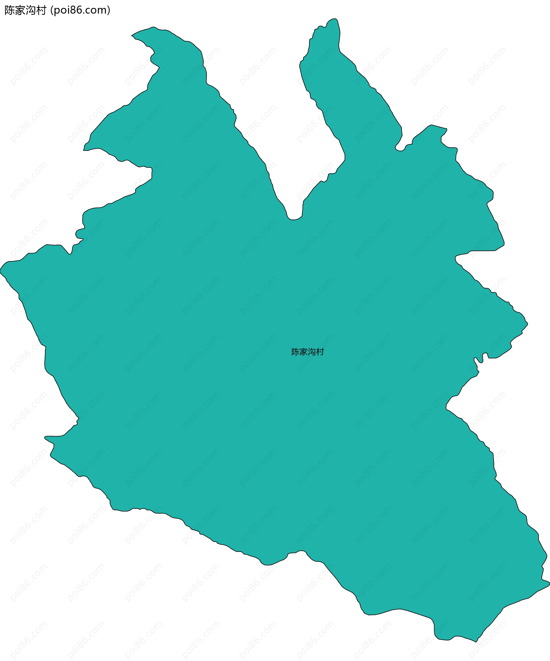 陈家沟村边界地图