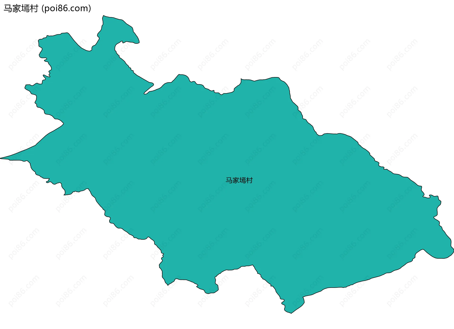 马家墕村边界地图