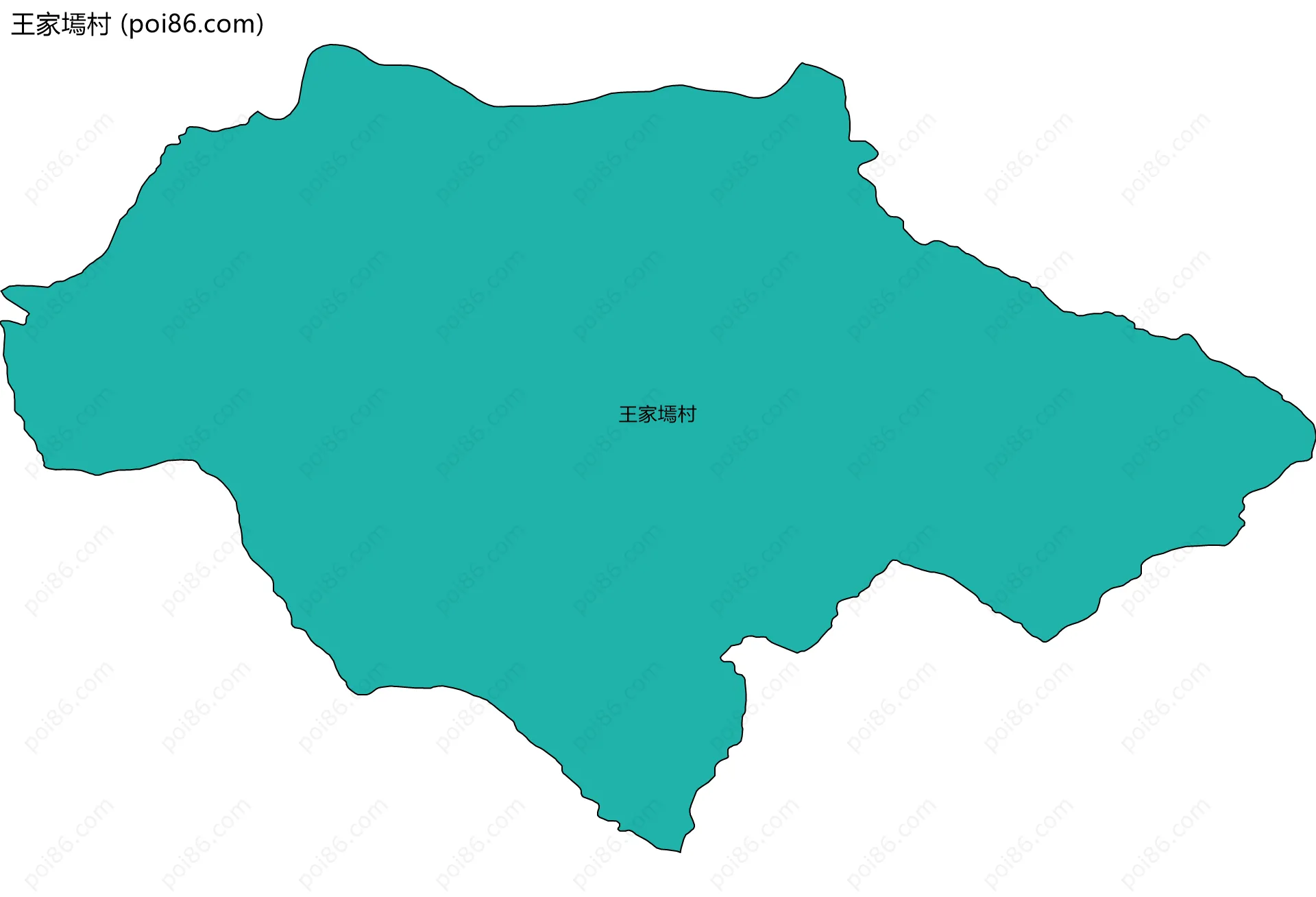 王家墕村边界地图