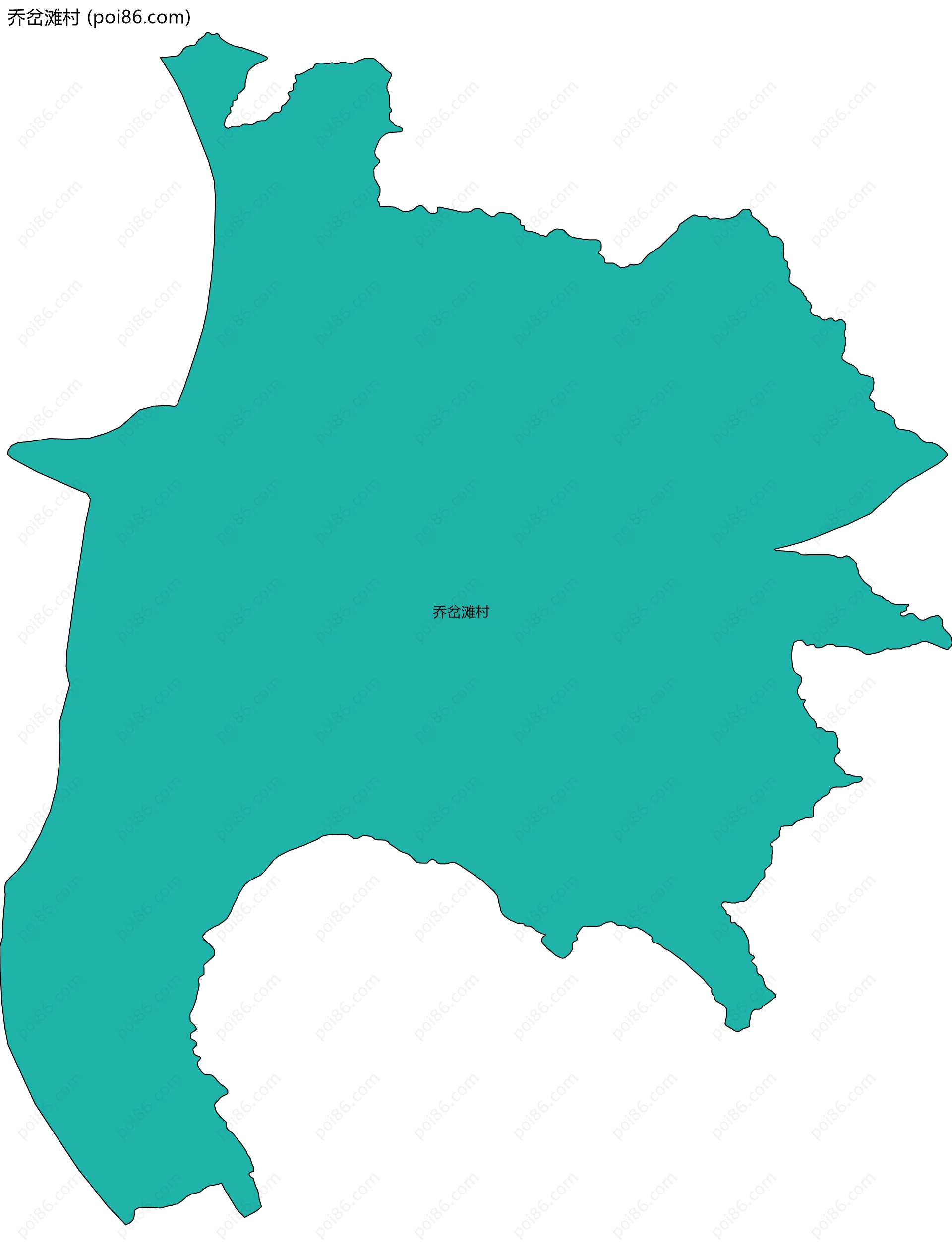 乔岔滩村边界地图