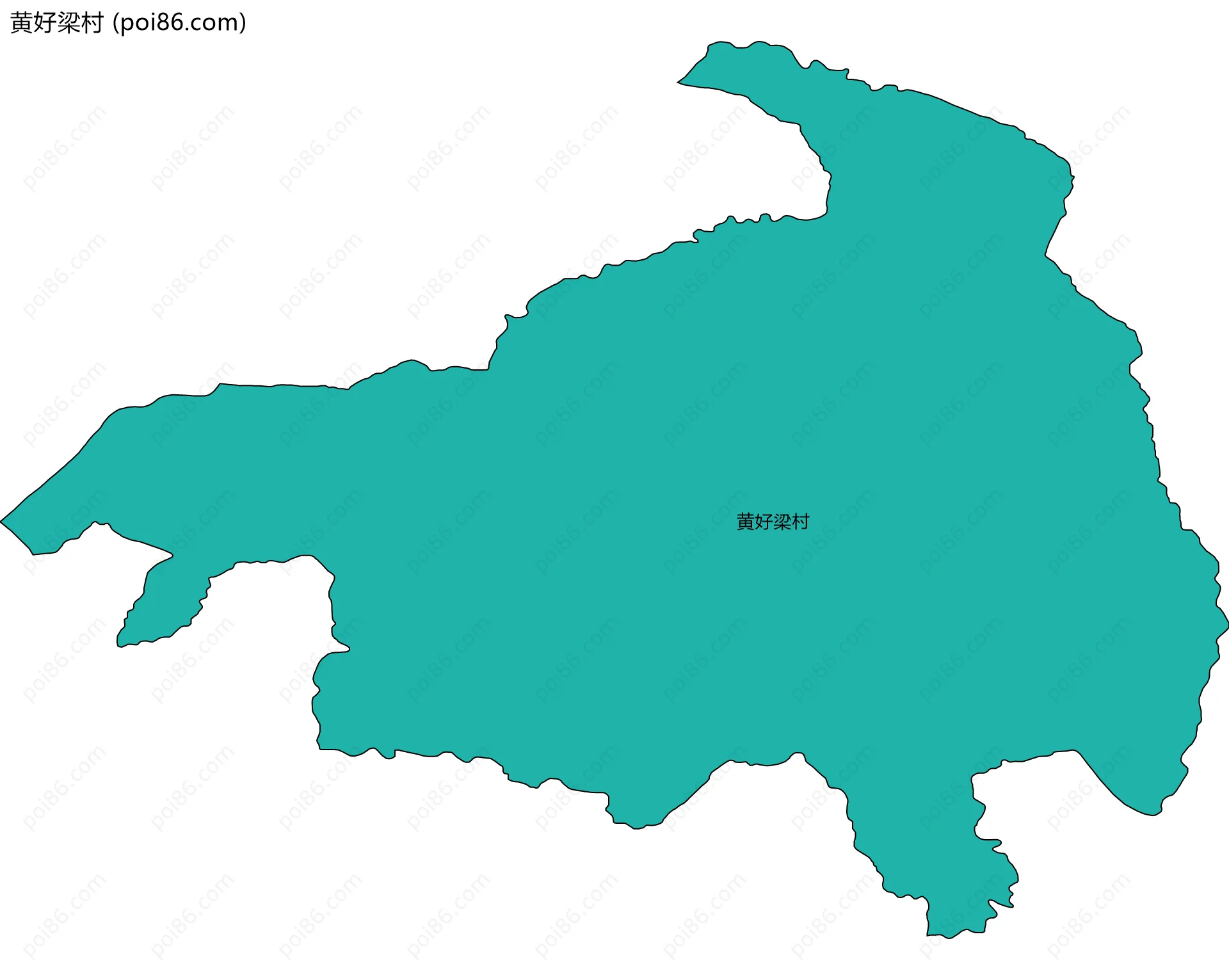 黄好梁村边界地图