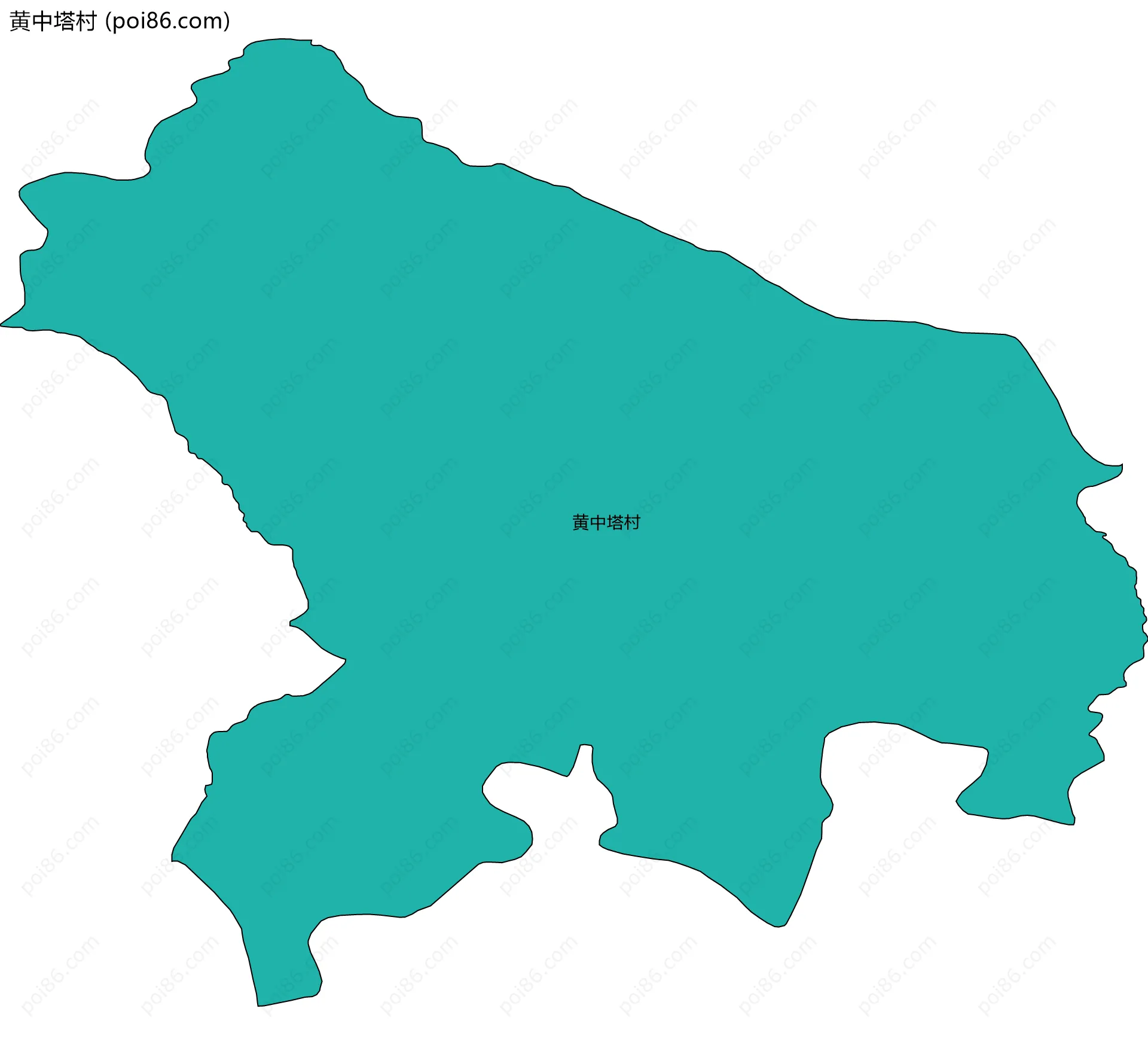 黄中塔村边界地图