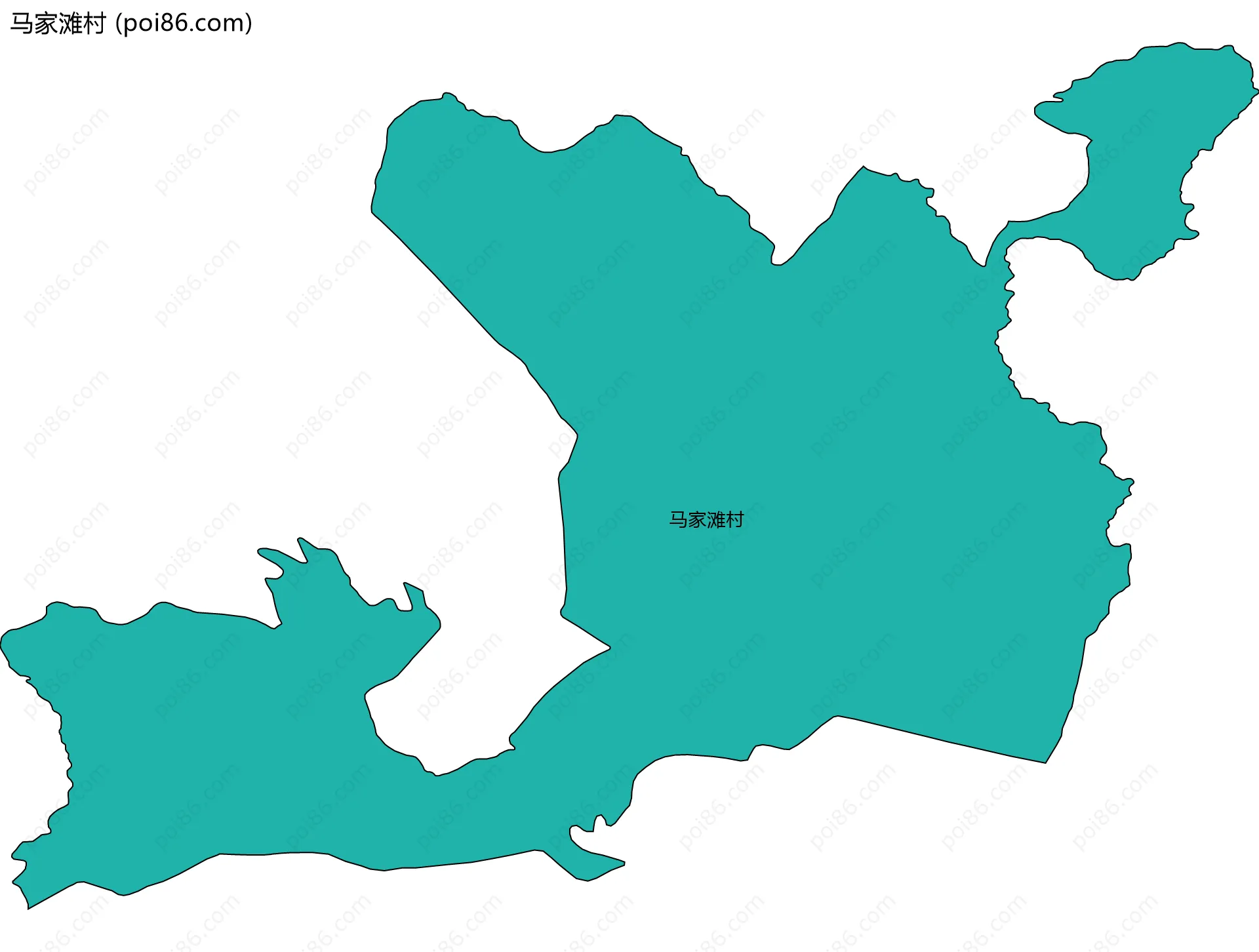 马家滩村边界地图