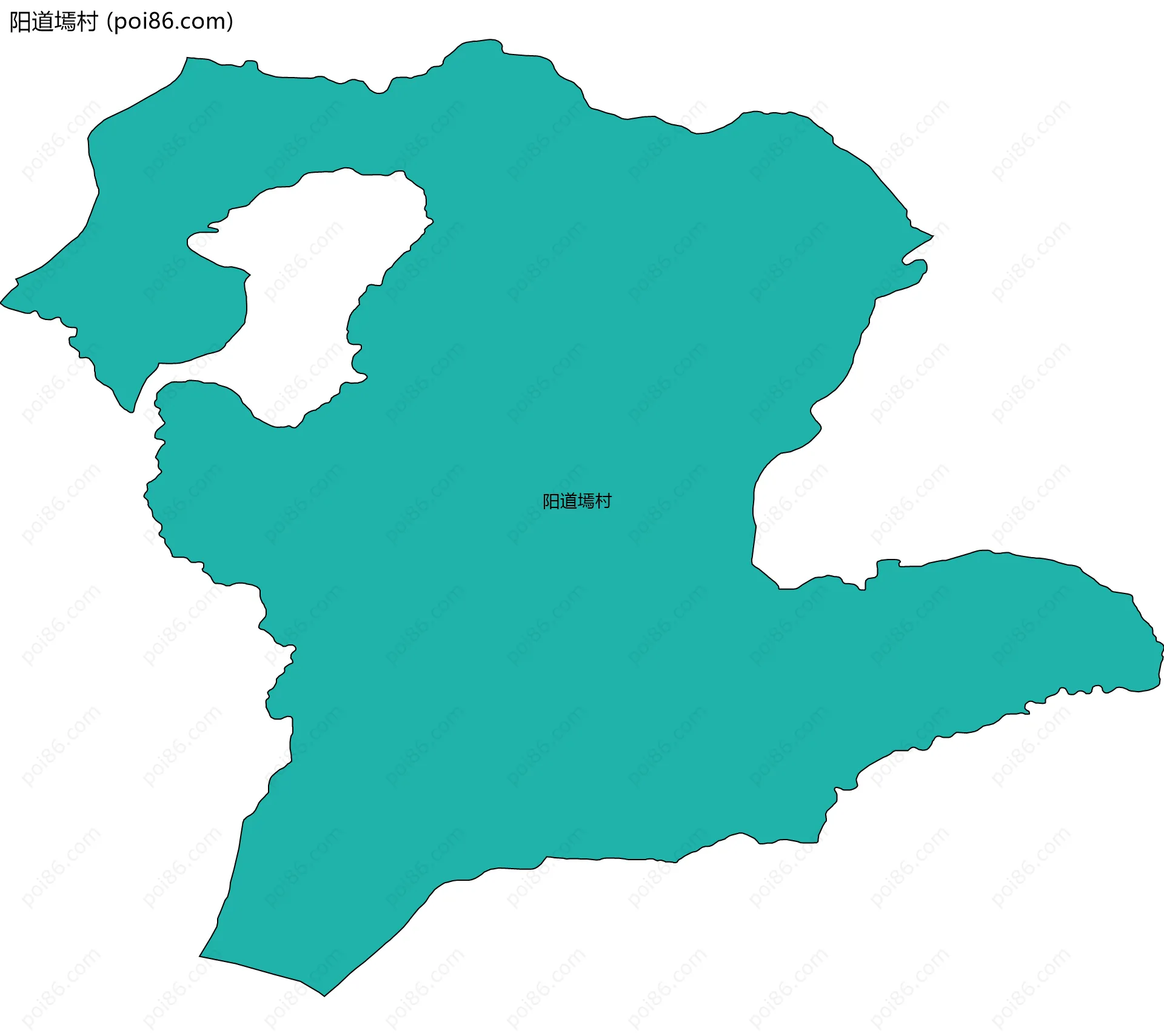 阳道墕村边界地图