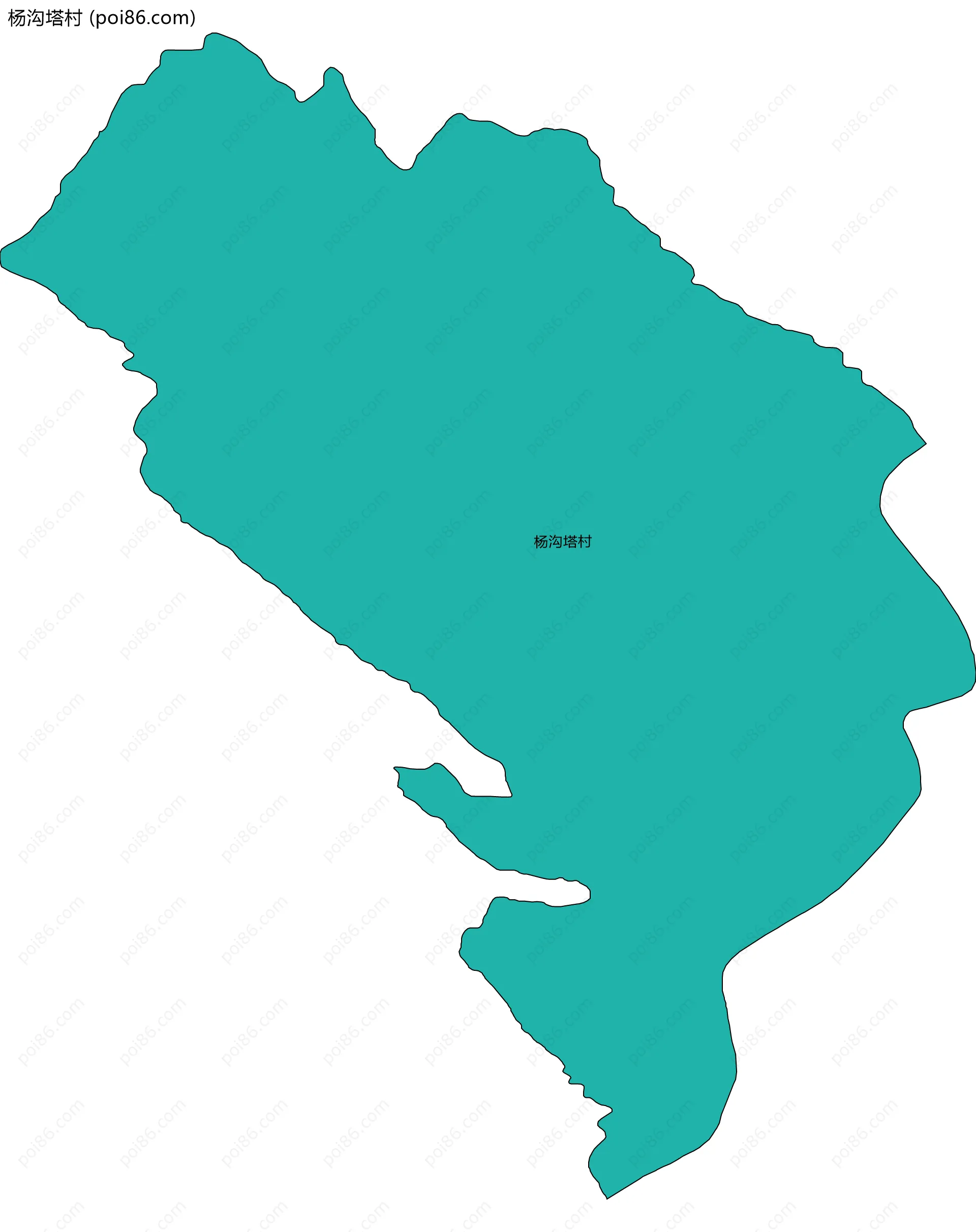 杨沟塔村边界地图