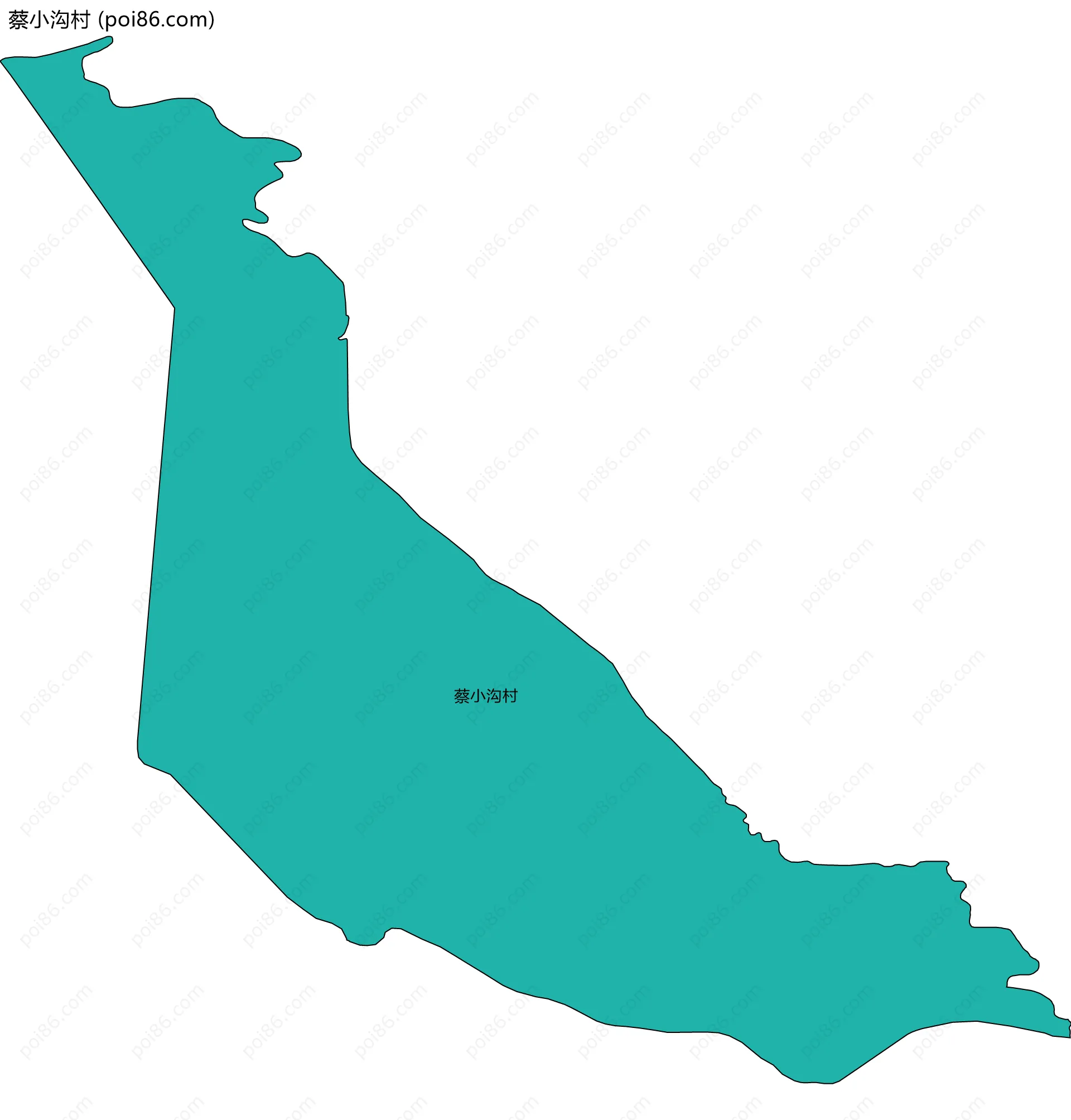 蔡小沟村边界地图