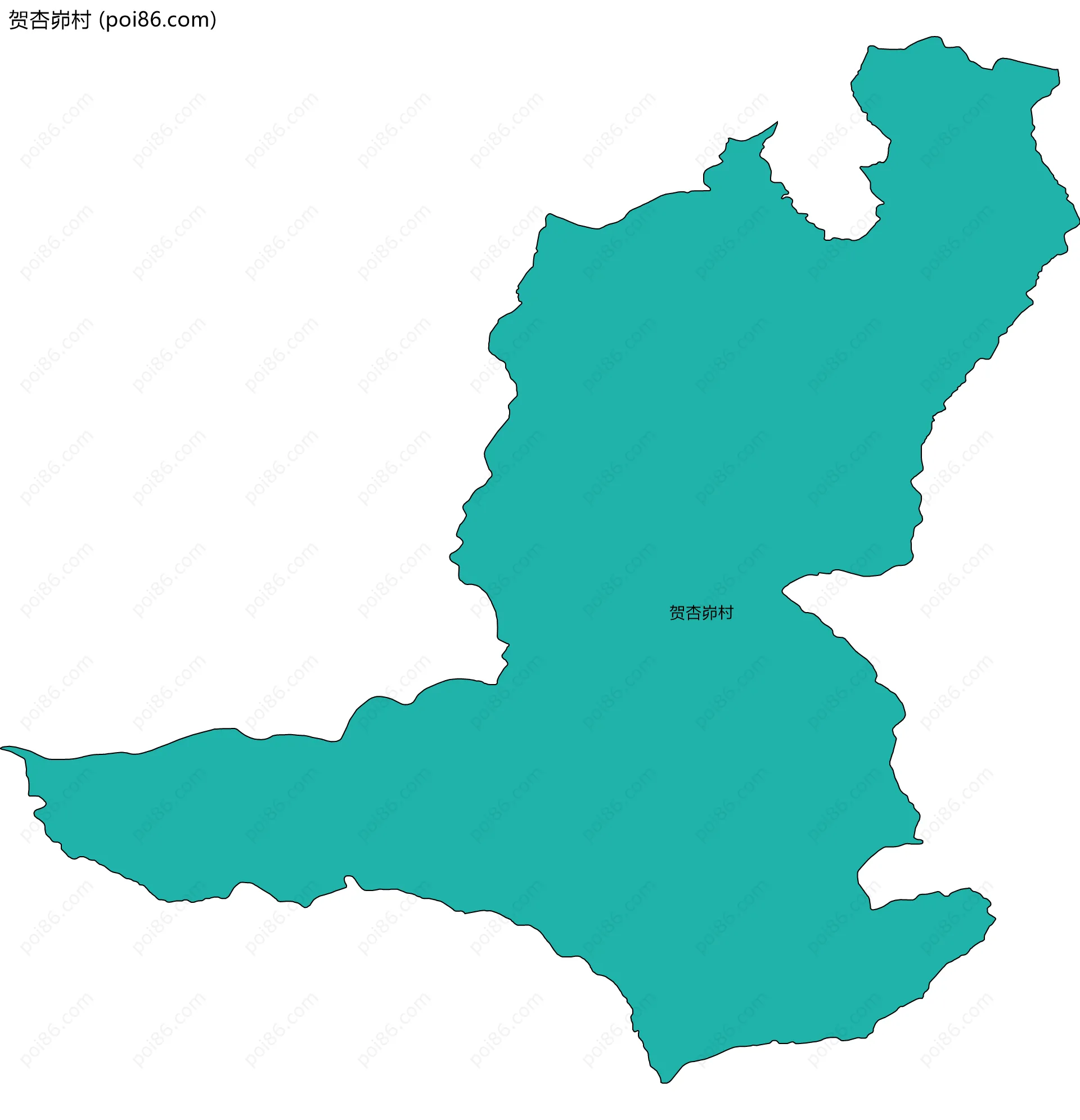 贺杏峁村边界地图