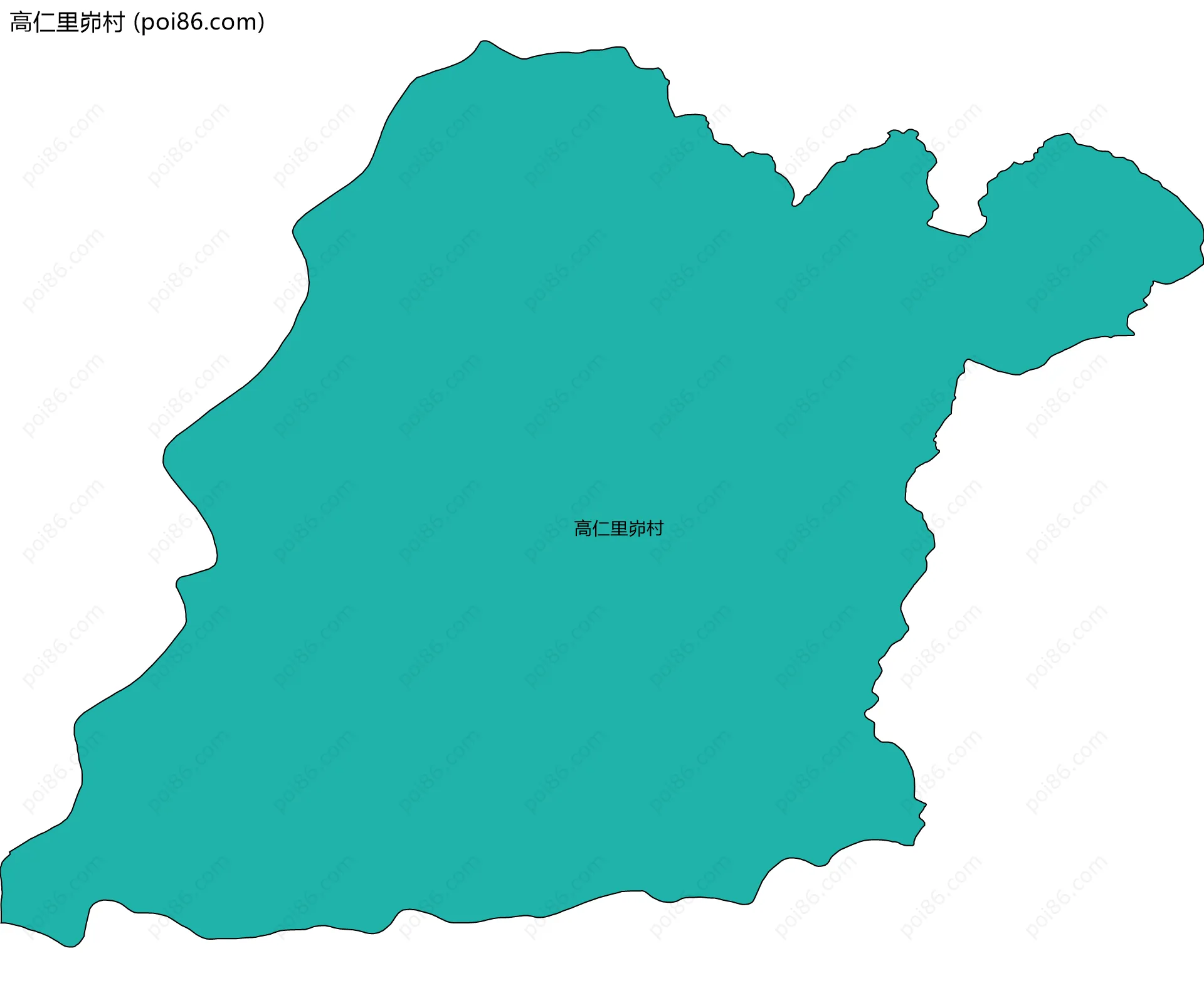 高仁里峁村边界地图