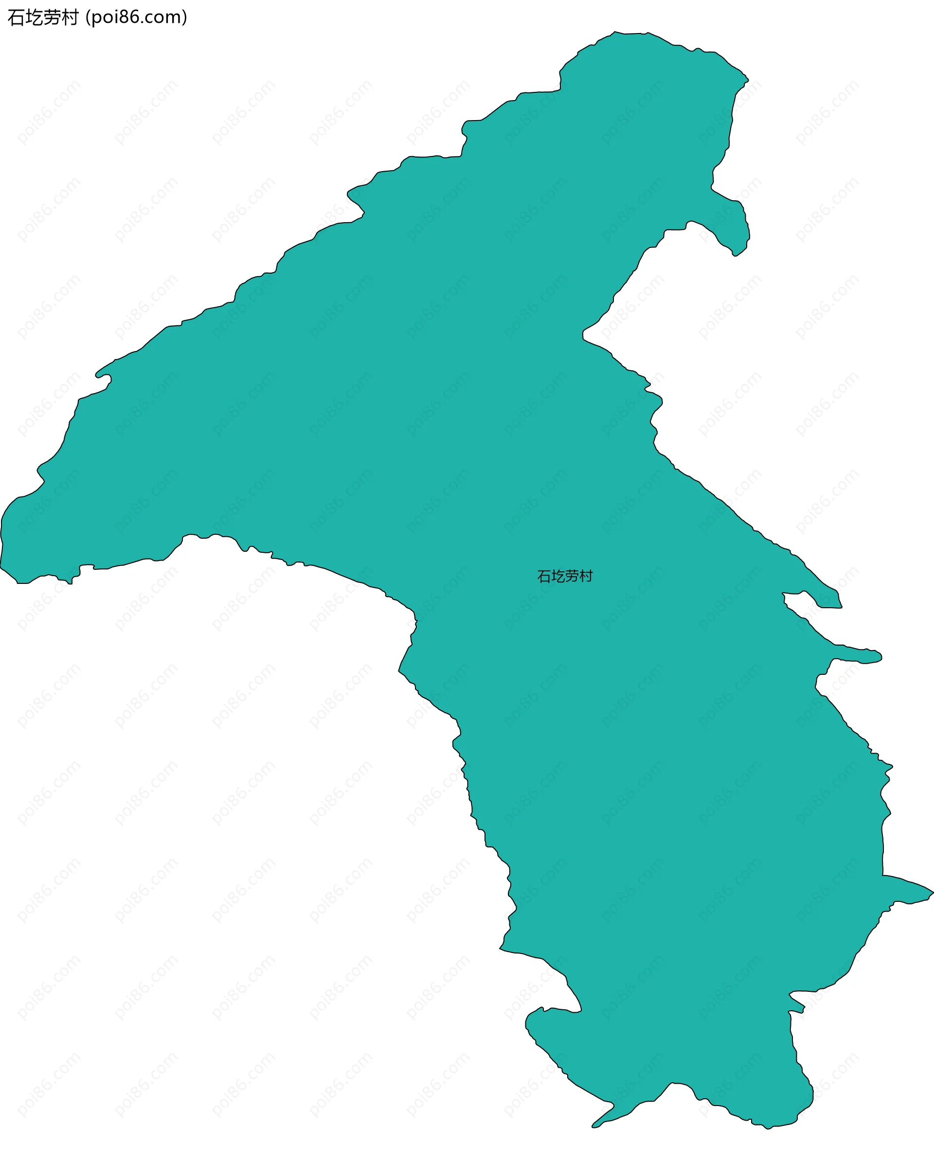 石圪劳村边界地图