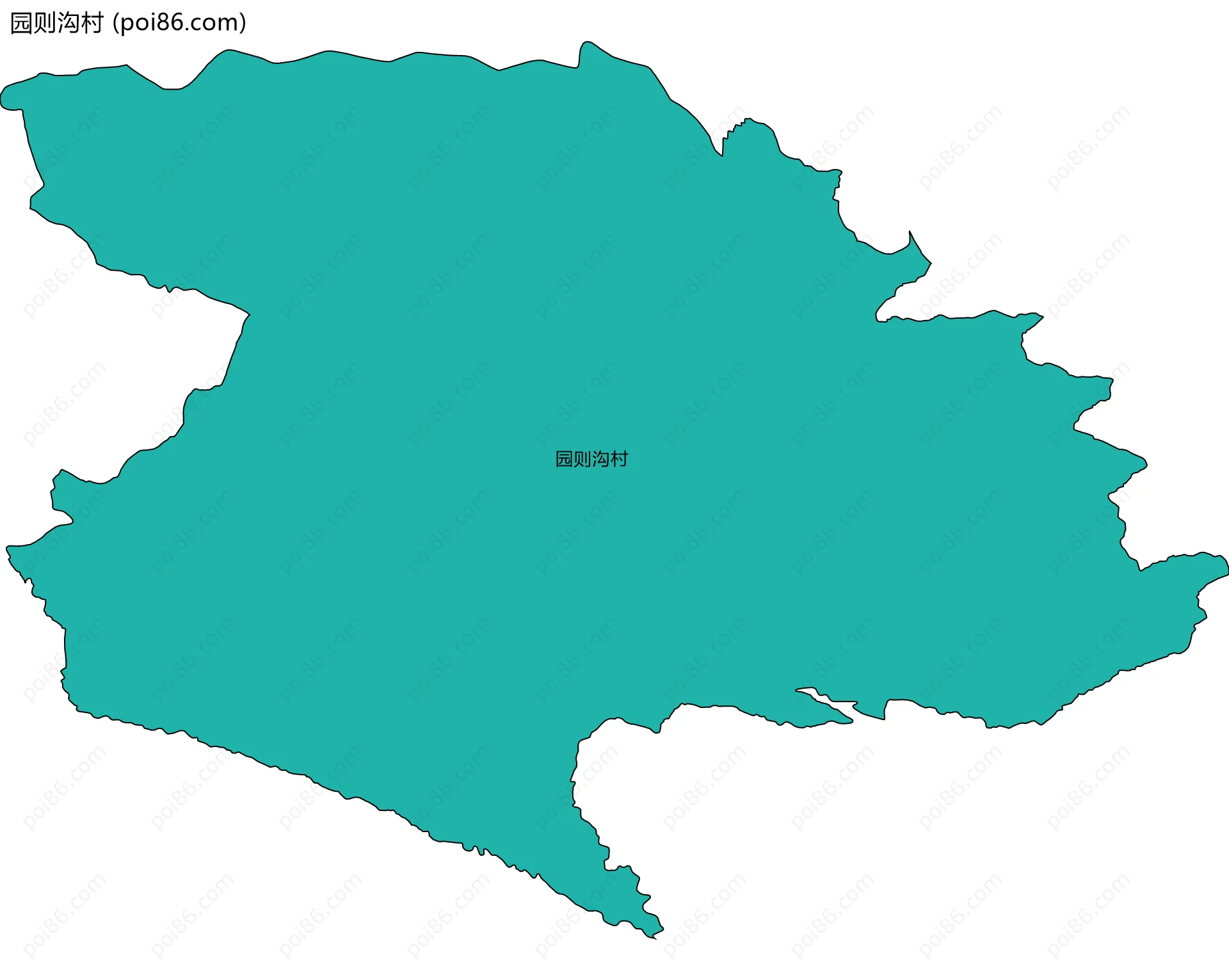 园则沟村边界地图