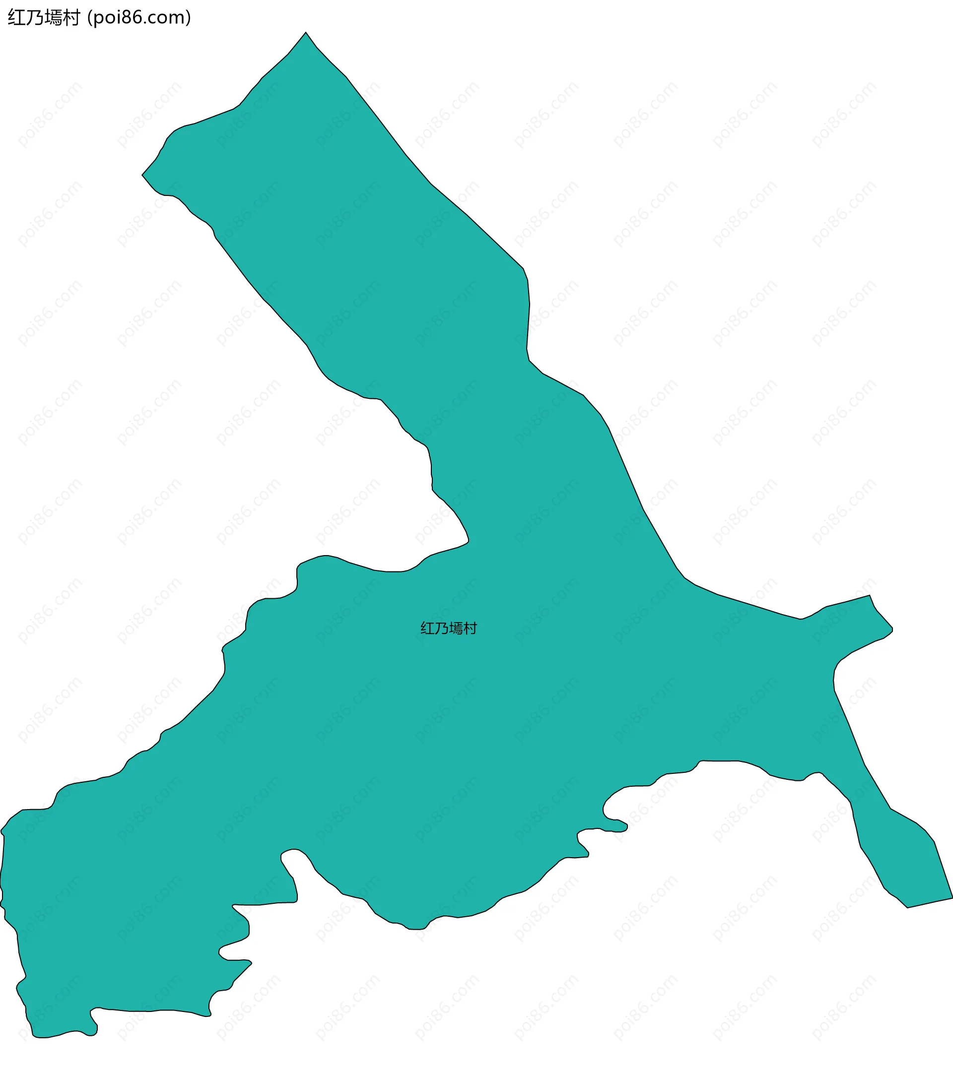 红乃墕村边界地图