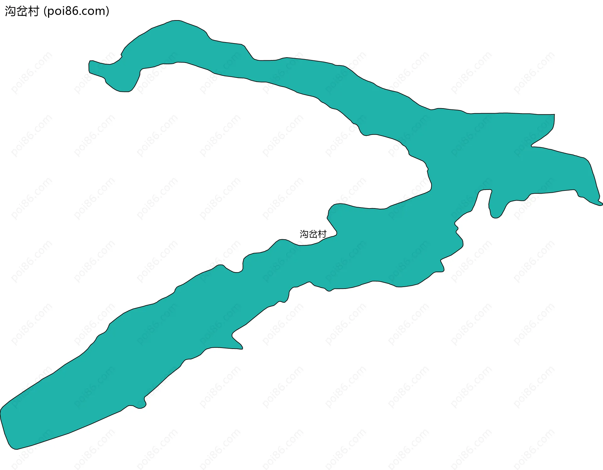 沟岔村边界地图