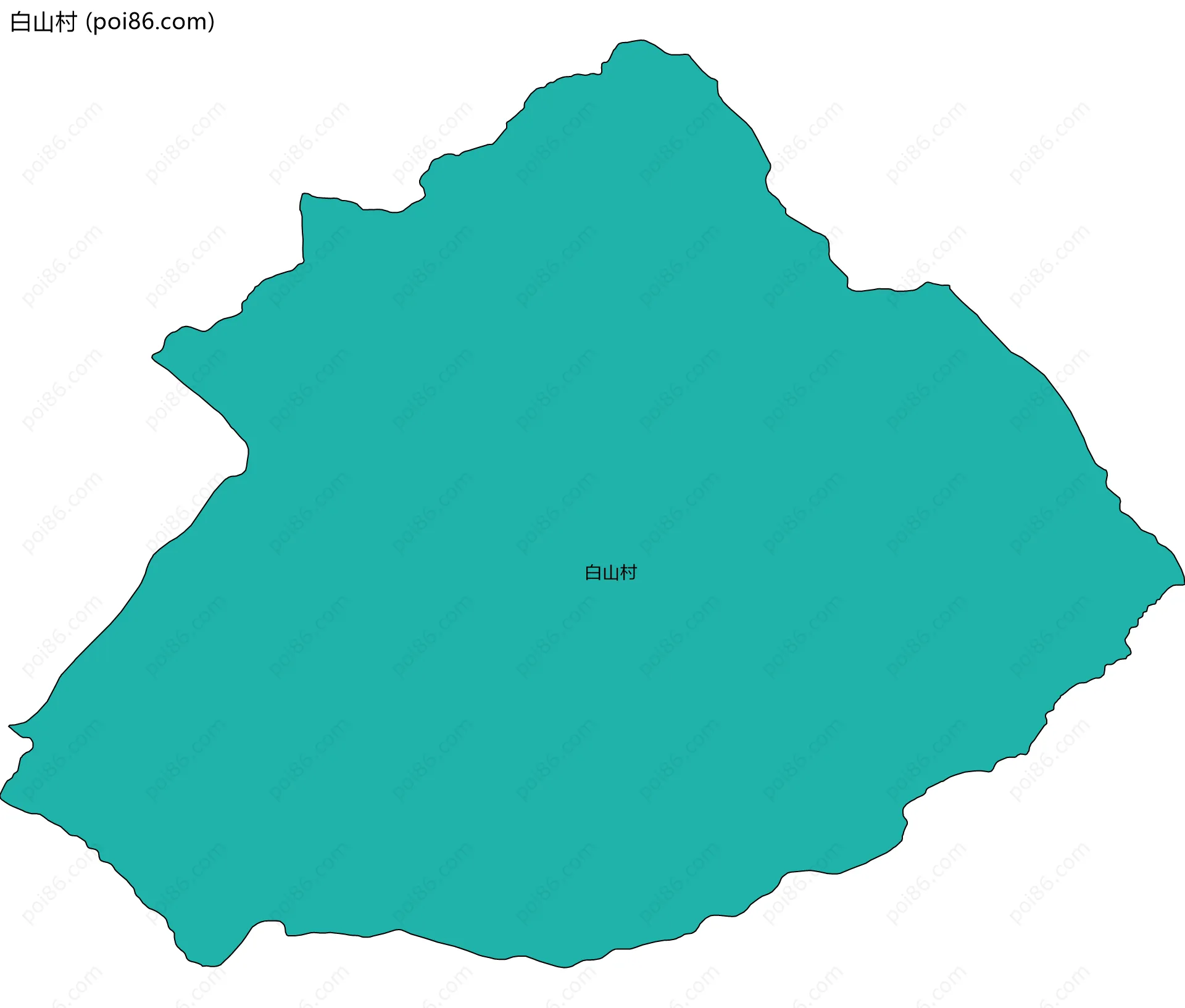 白山村边界地图